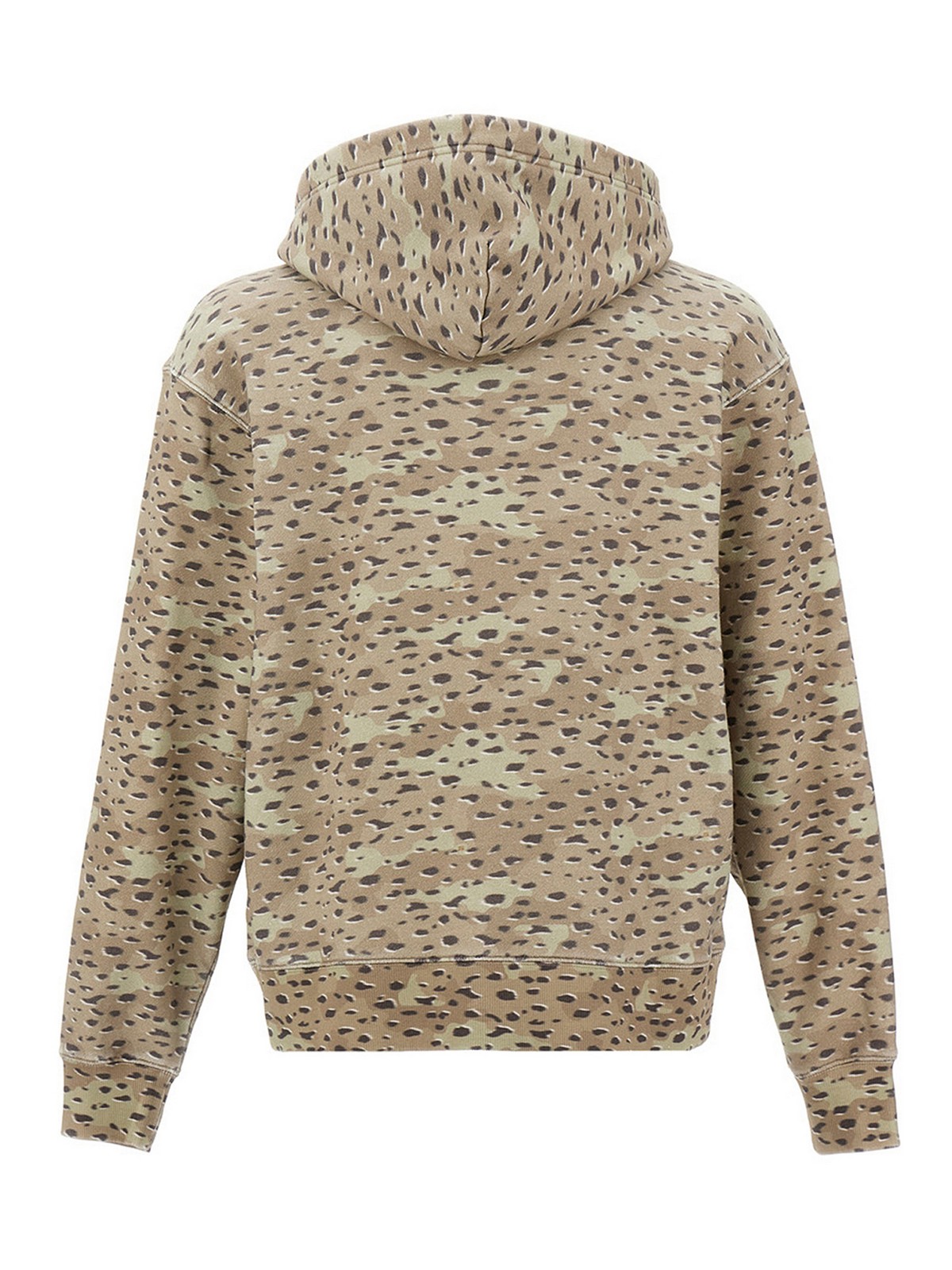 Shop Stampd Camo Leopard Hoodie In Beige