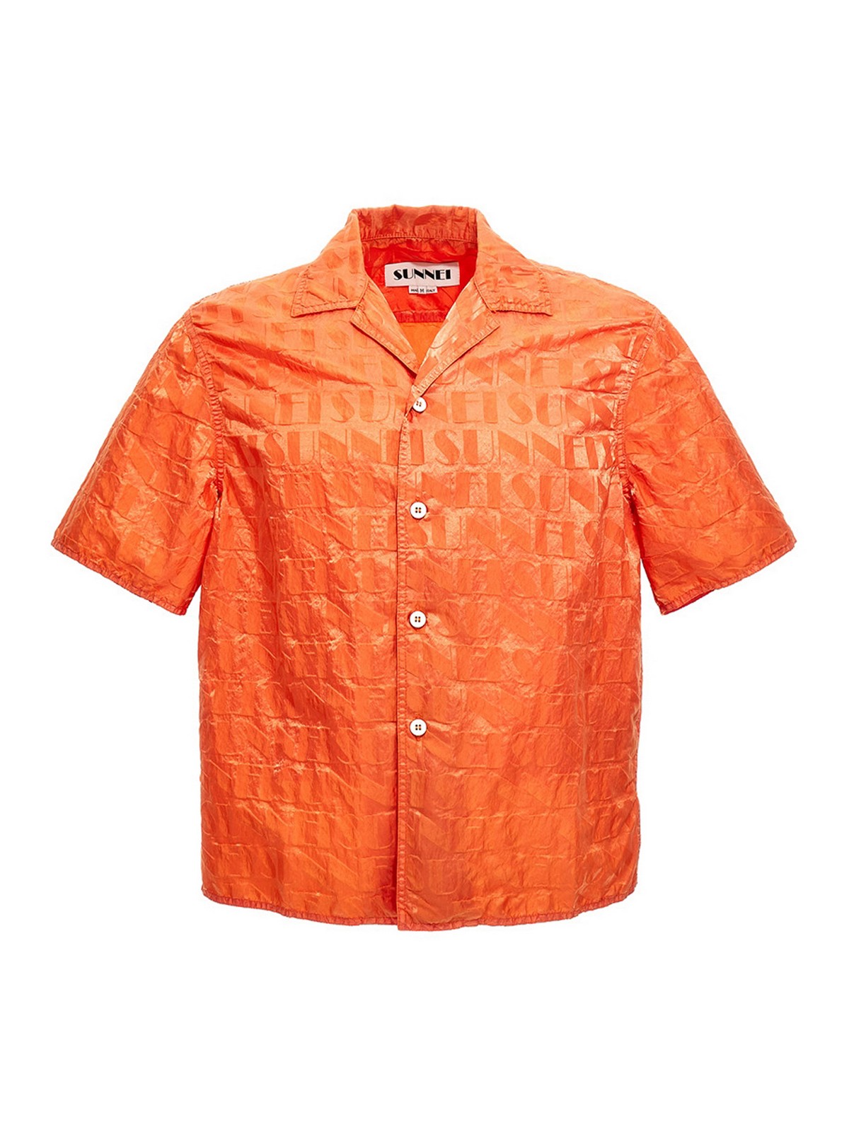 Shop Sunnei Logo Shirt In Orange