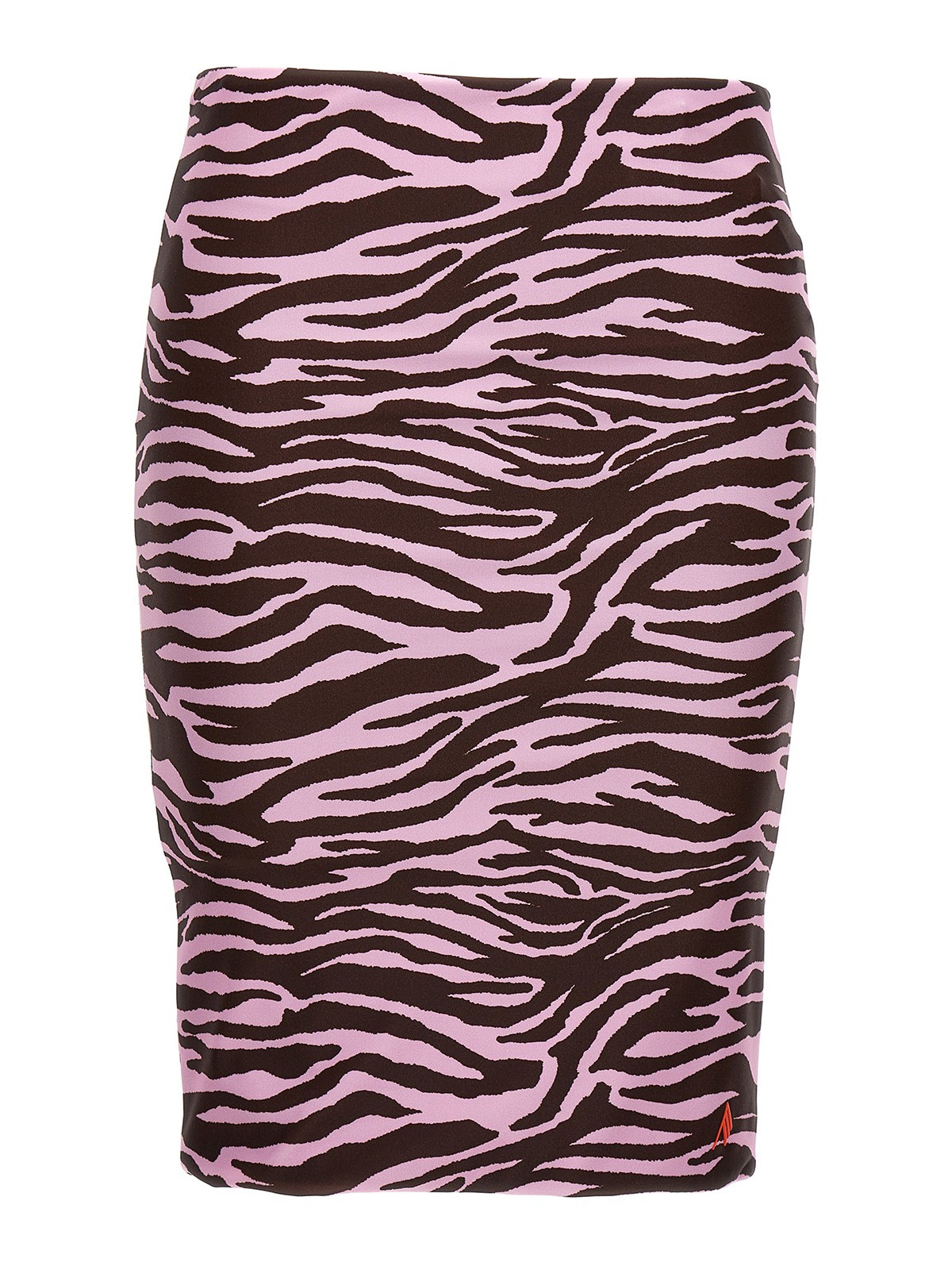 Shop Attico Zebra Skirt In Animal Print