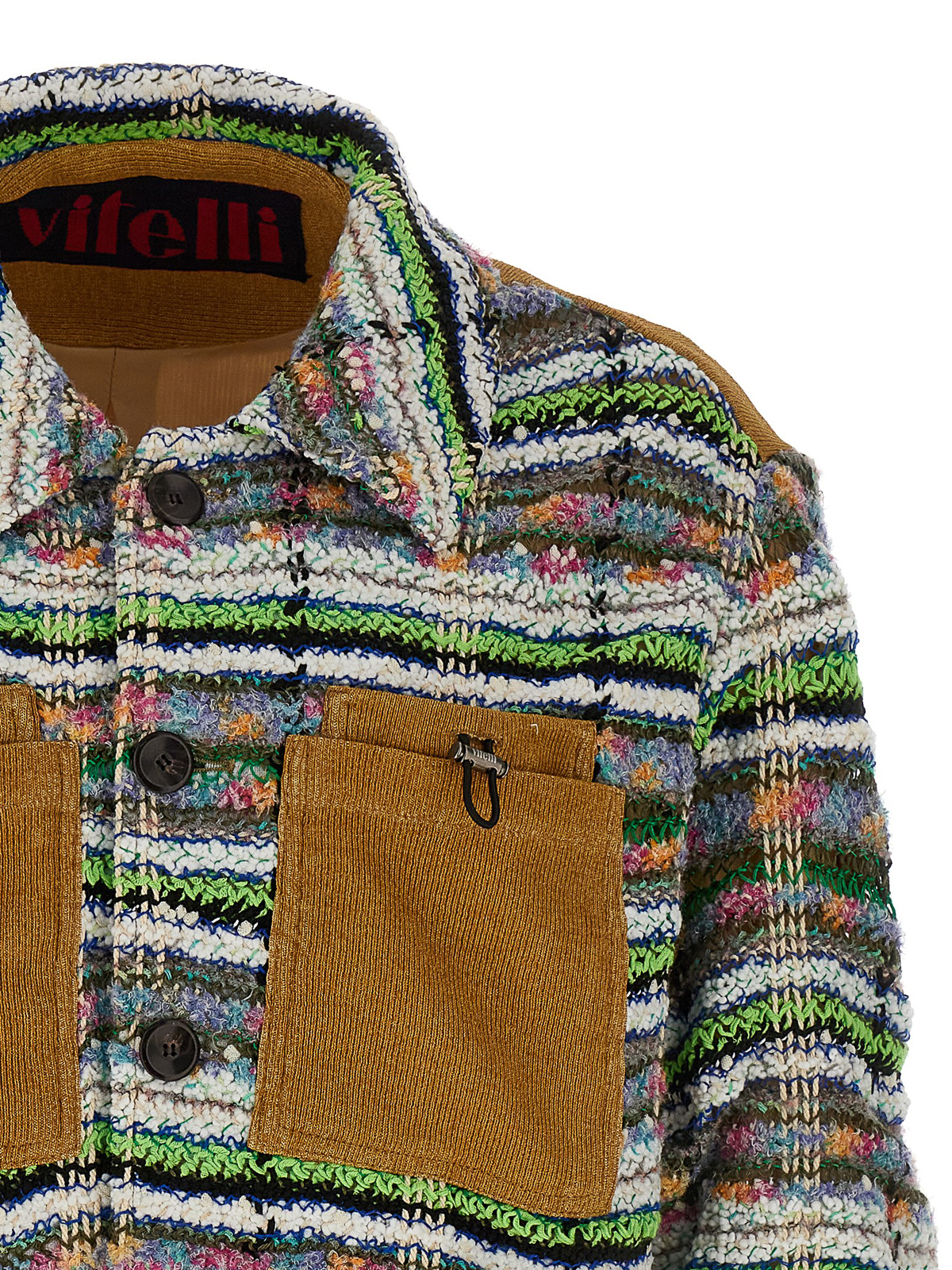 Shop Vitelli Warp Cork Jacket In Multicolor