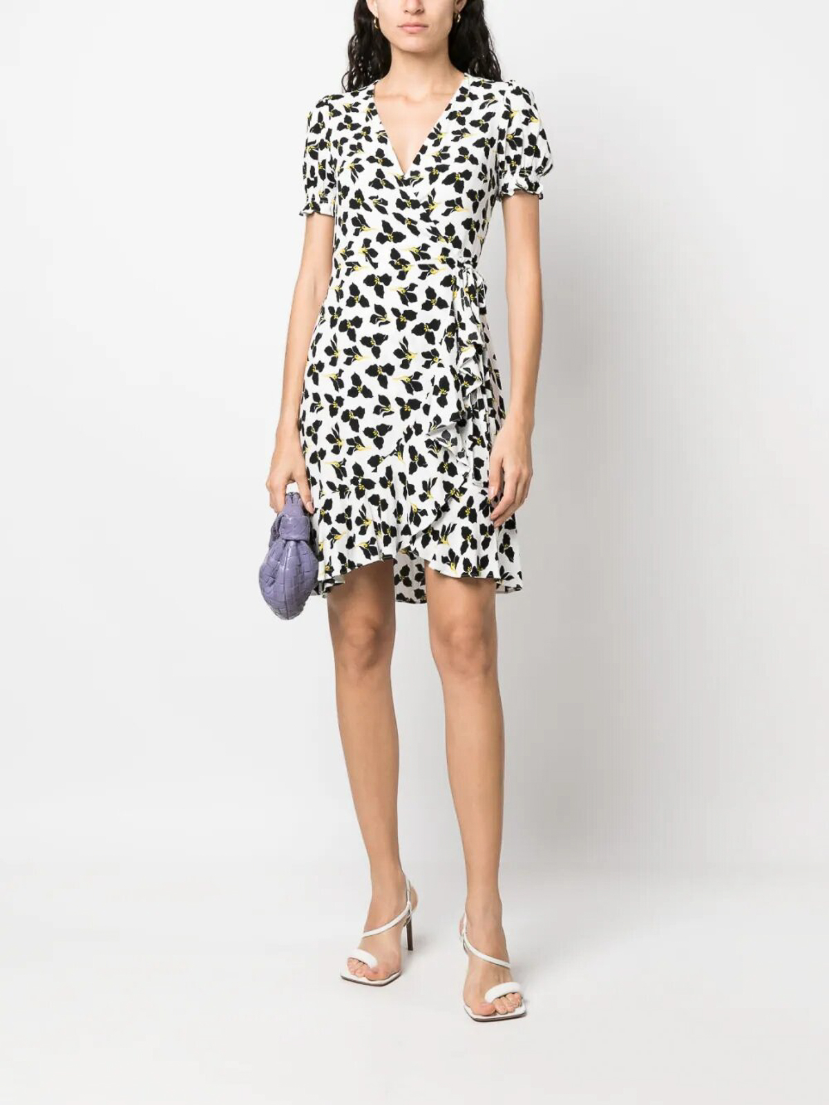knee length dresses for ladies Brown Wrap Dress