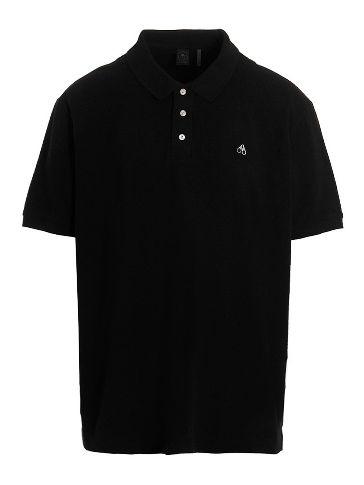 Moose Knuckles Pique Polo Shirt In Black
