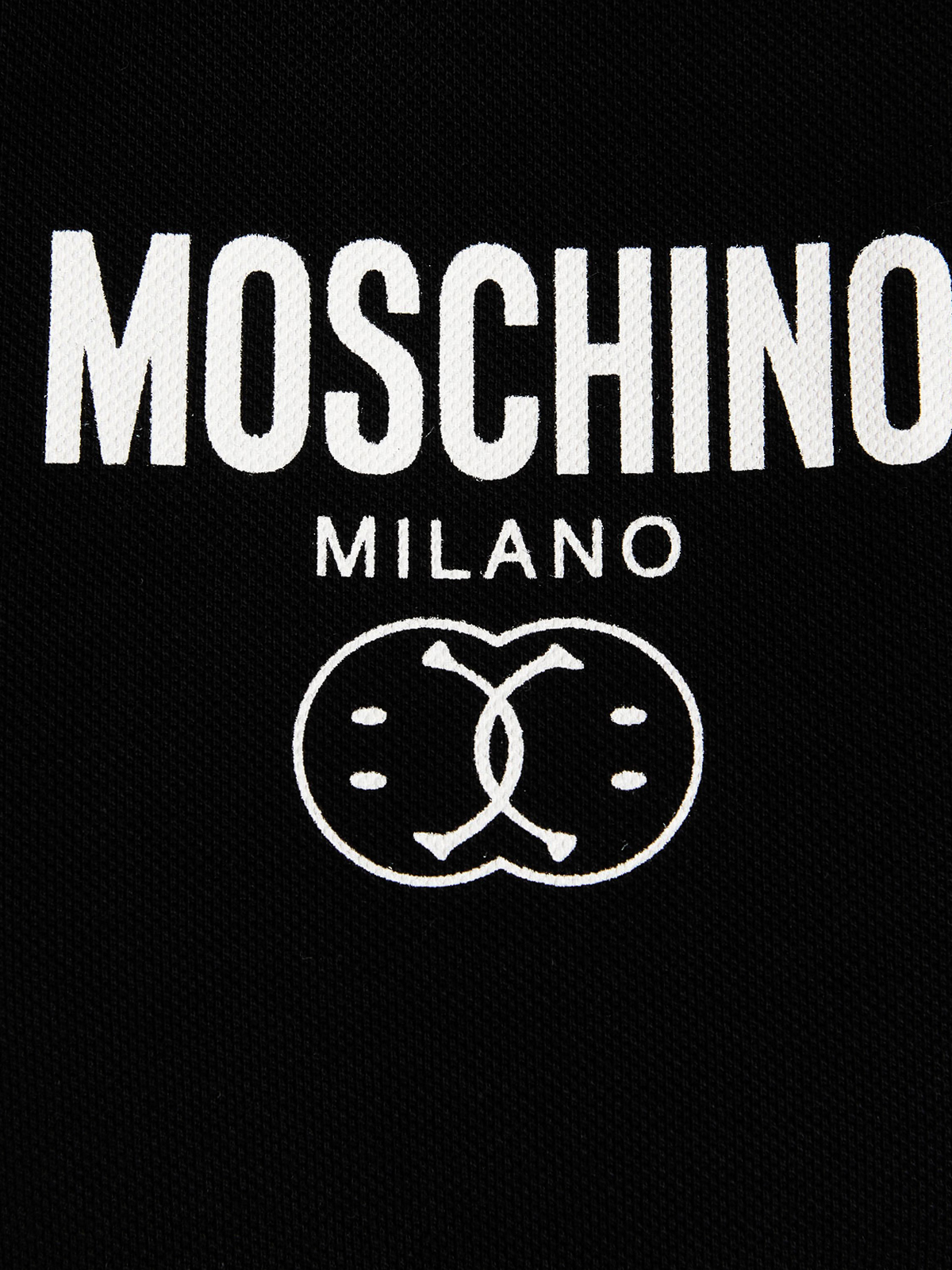 Shop Moschino Polo - Blanco In Negro