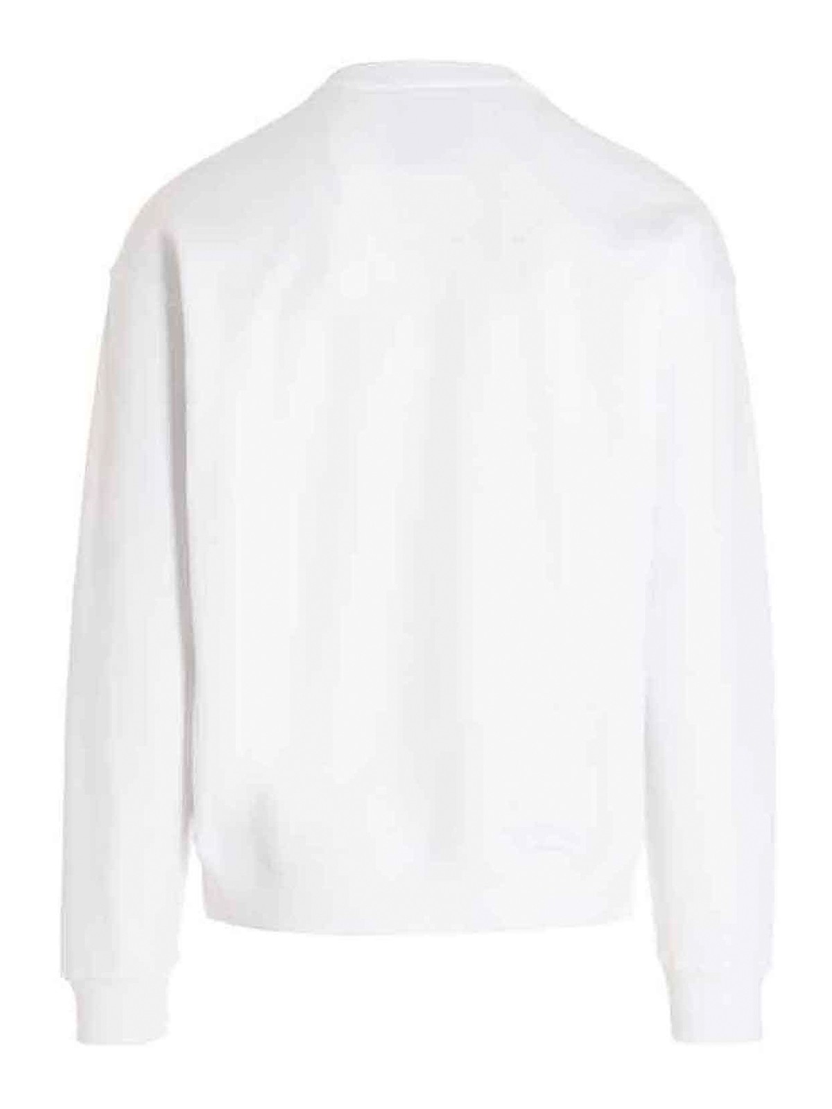 Shop Moschino Sweatshirt Maxi Logo In White