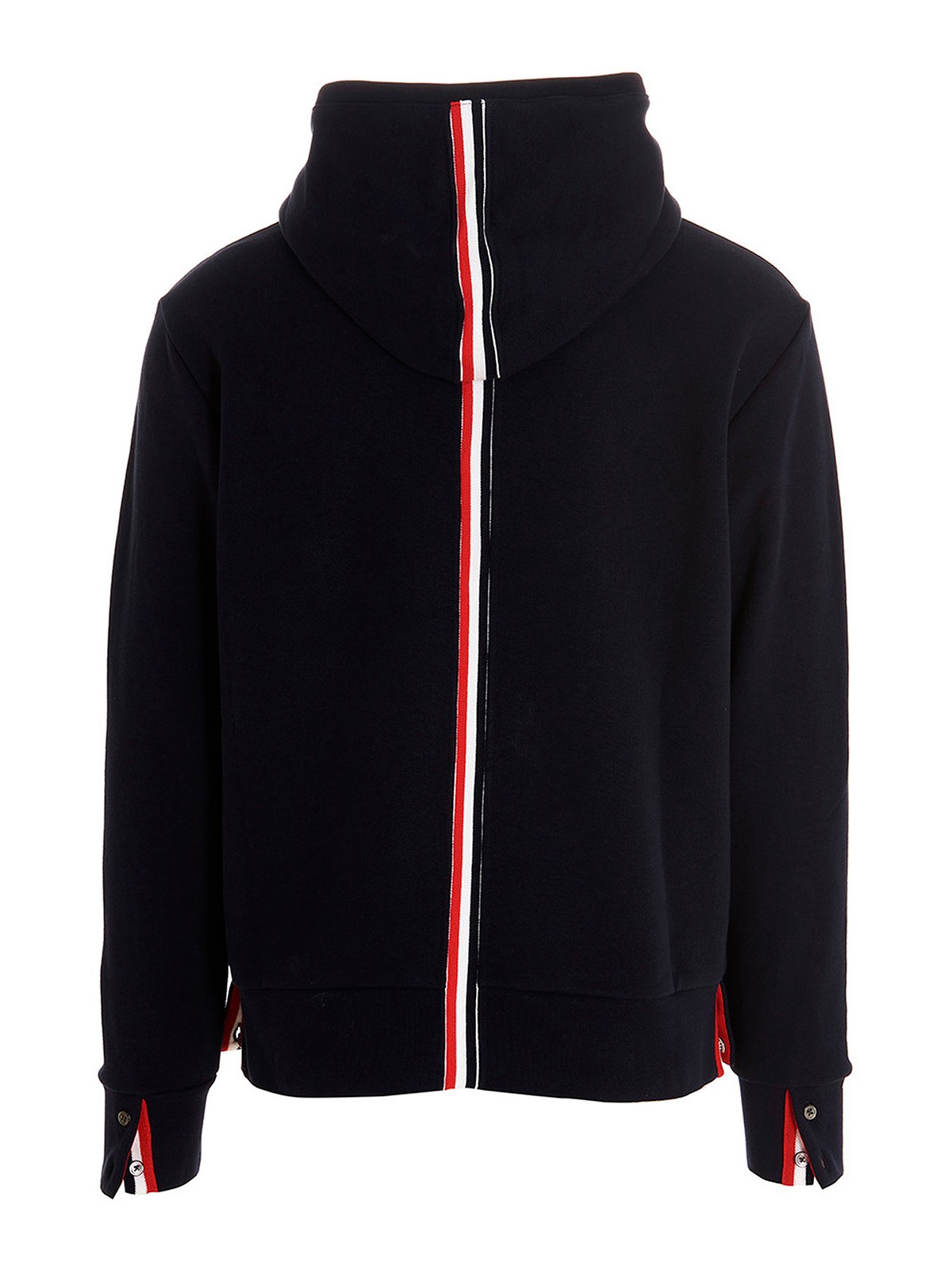 Shop Thom Browne Logo Patch Hoodie In Blue