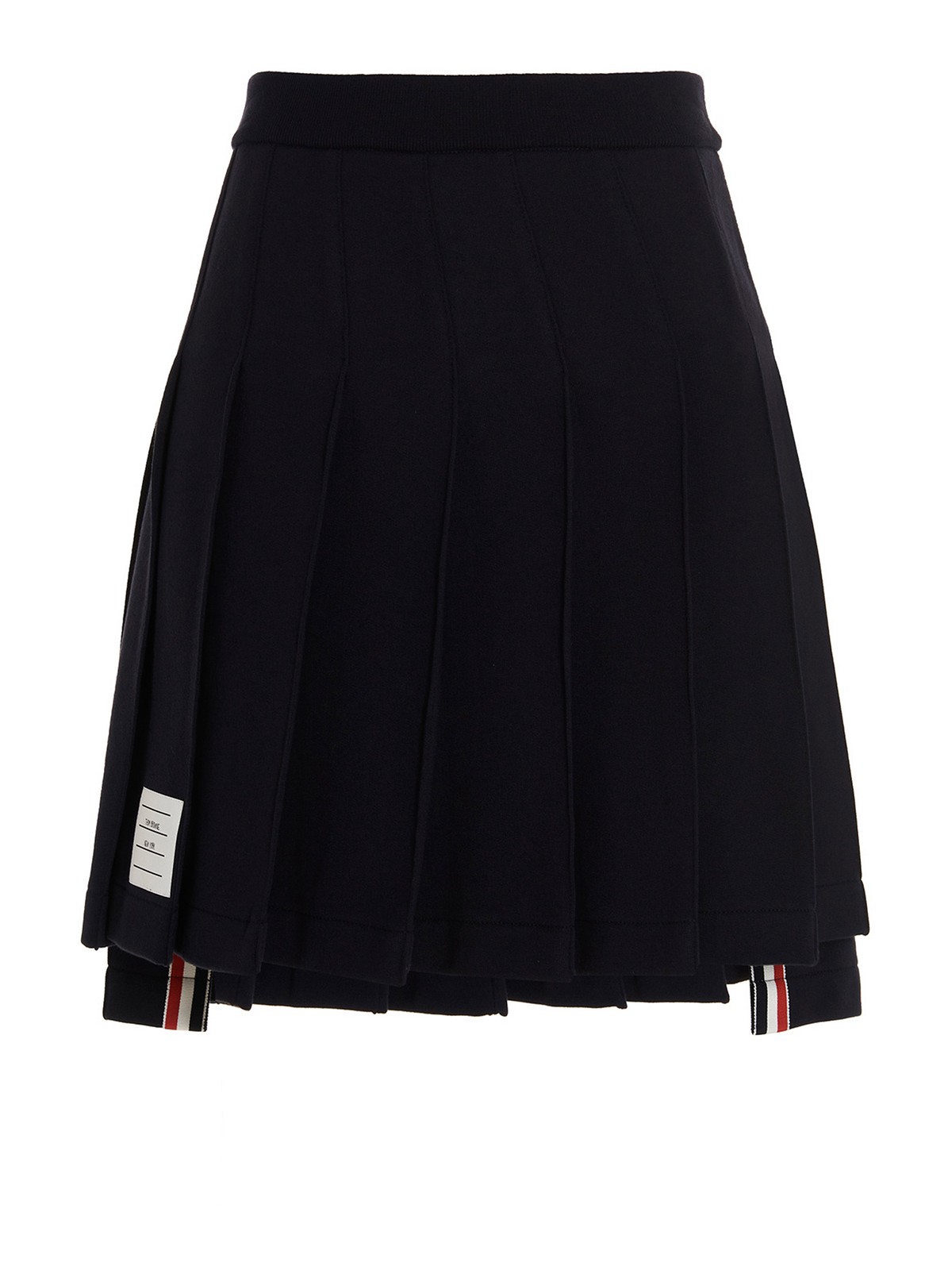 Shop Thom Browne Pleated Miniskirt In Blue