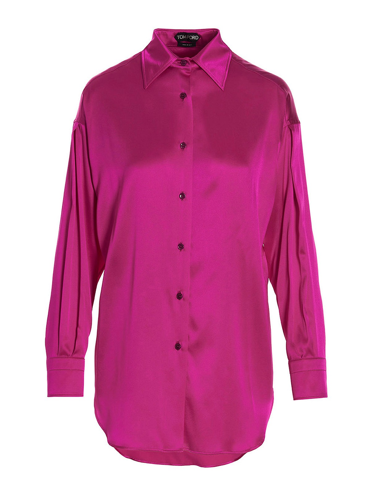 Shop Tom Ford Silk Satin Shirt In Multicolour
