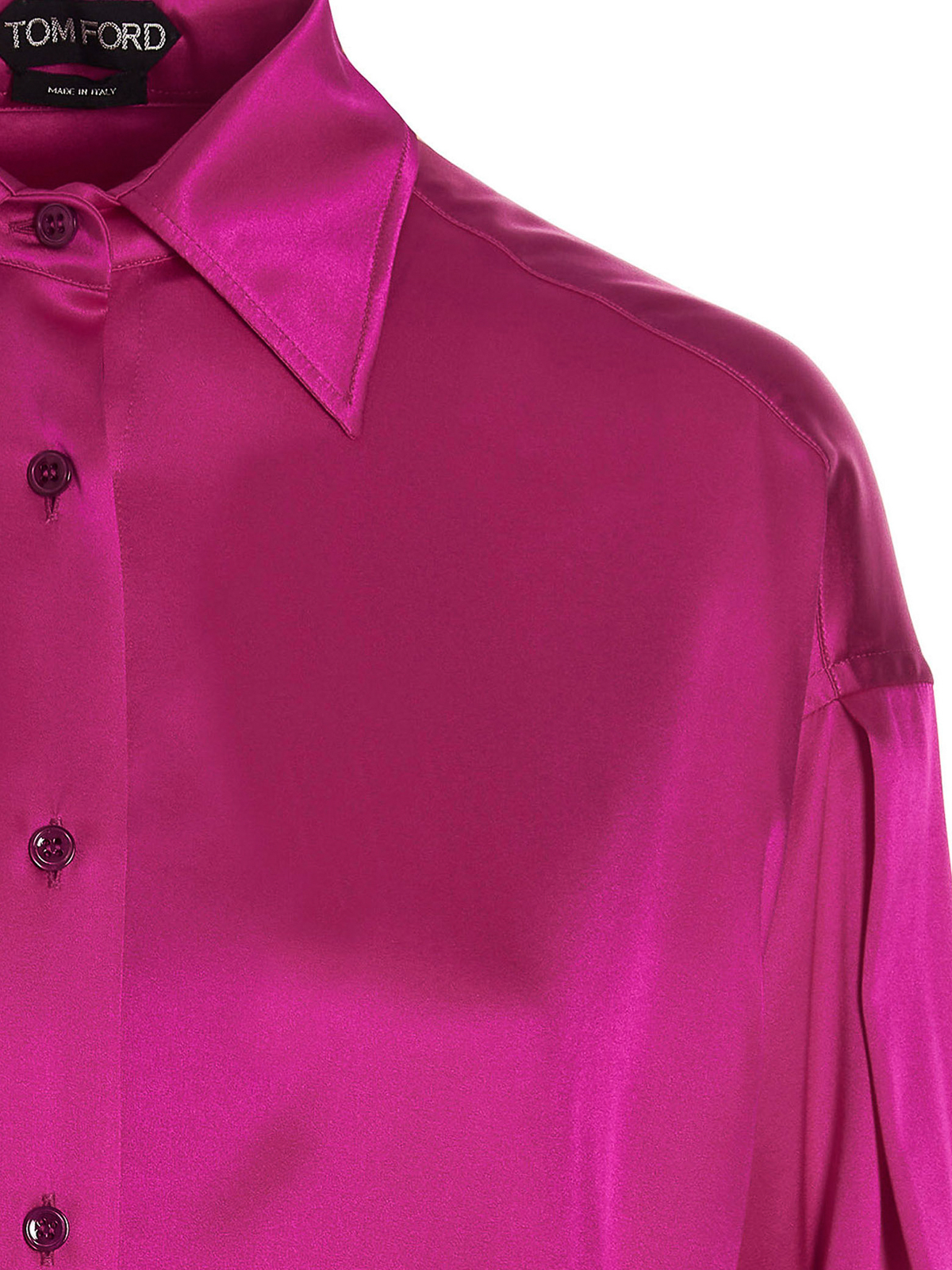 Shop Tom Ford Silk Satin Shirt In Multicolour