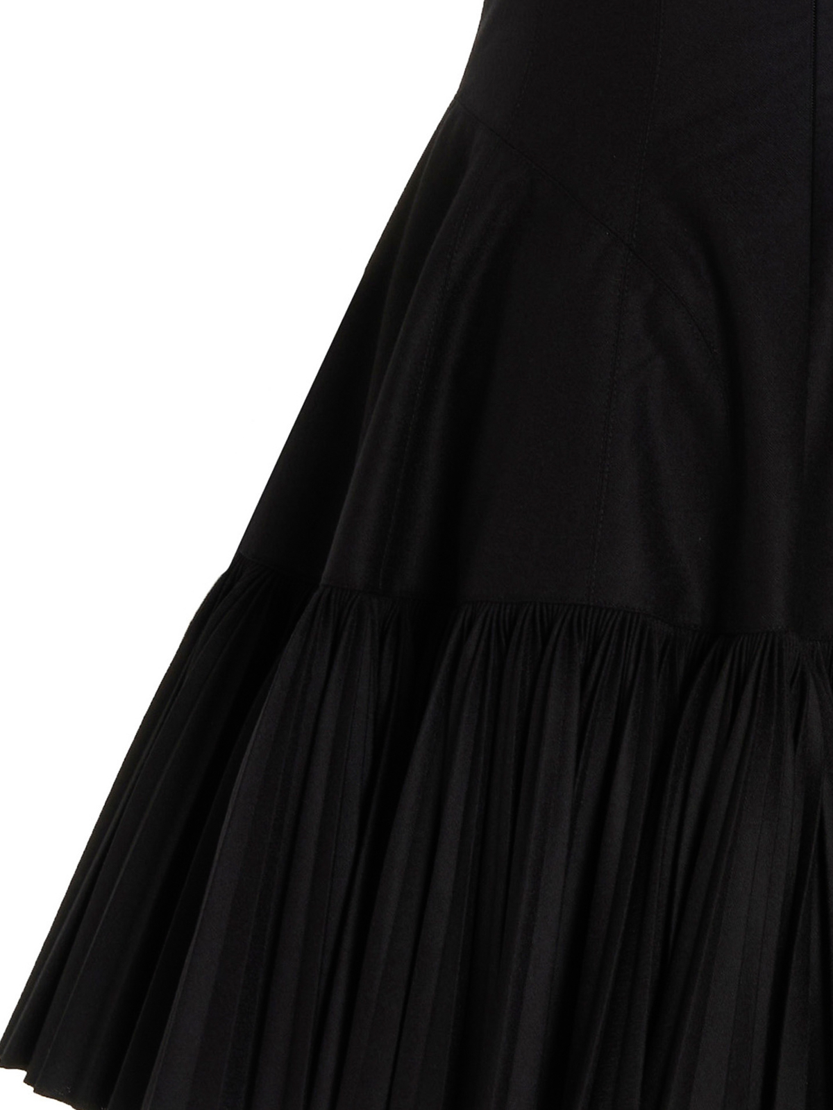 Shop Giovanni Bedin Pleated Flannel Dress In Black