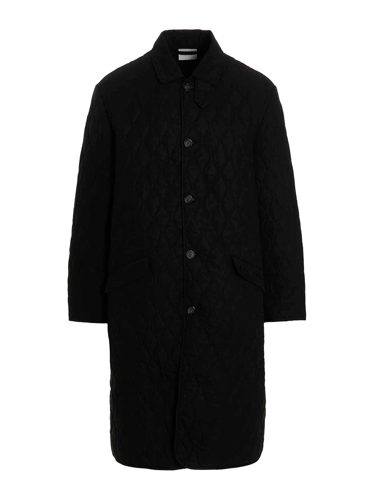 Shop Vtmnts Quilted Hunter Coat In Black