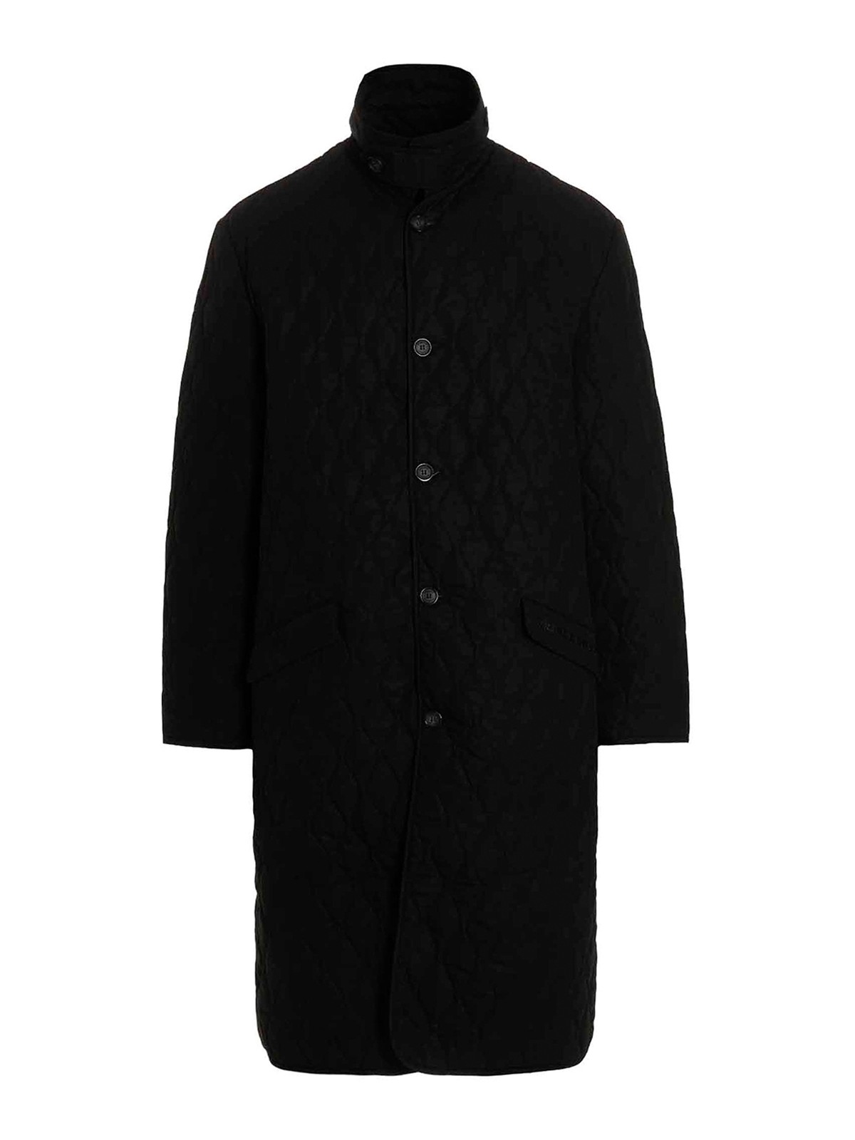 Shop Vtmnts Quilted Hunter Coat In Black