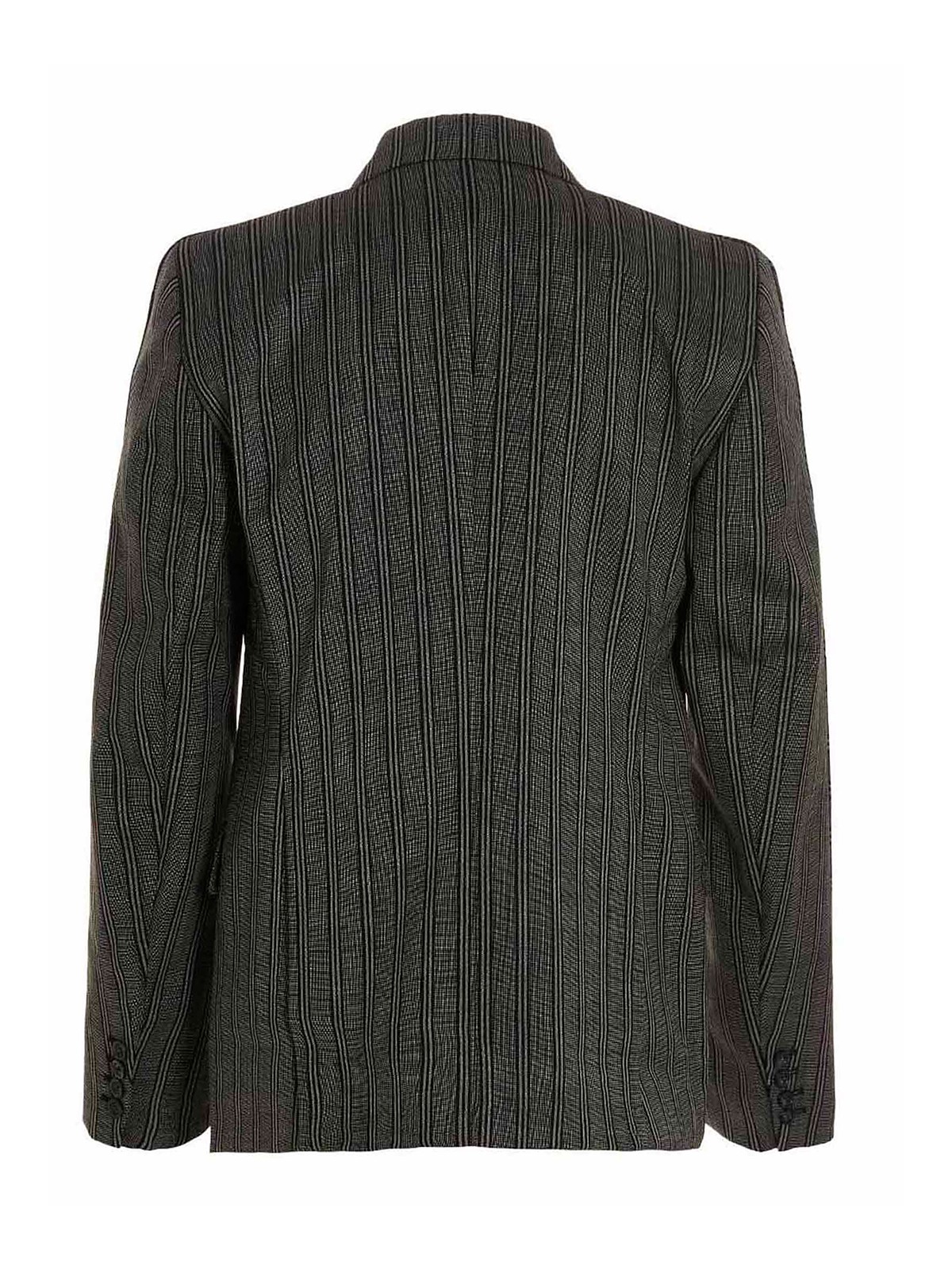 Shop Vtmnts Tonal Double Breasted Tailored Blazer In Black