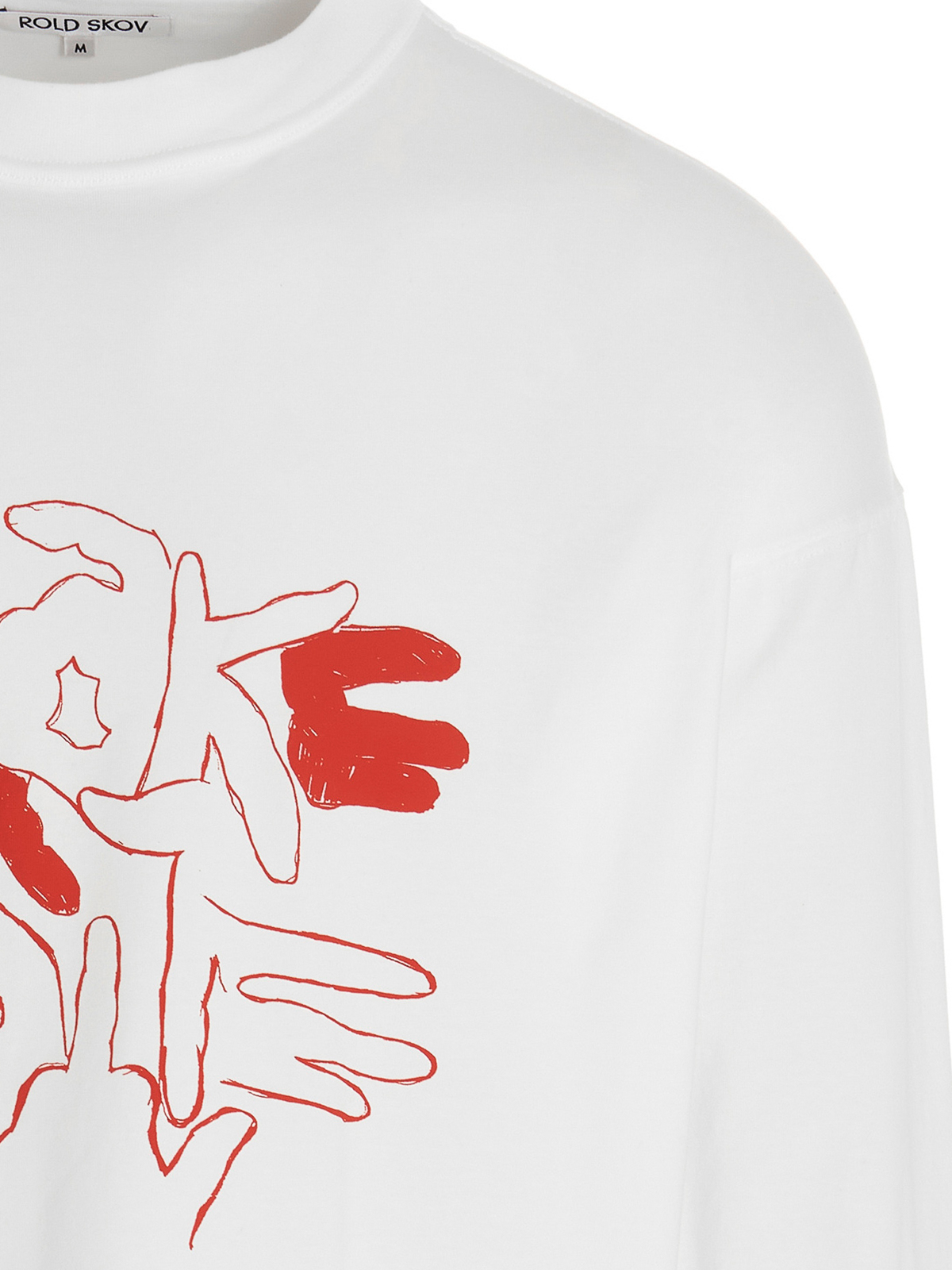 T-shirts Rold Skov - Front print t-shirt - LONGSLEEVESREDPRINTOFFWHITE