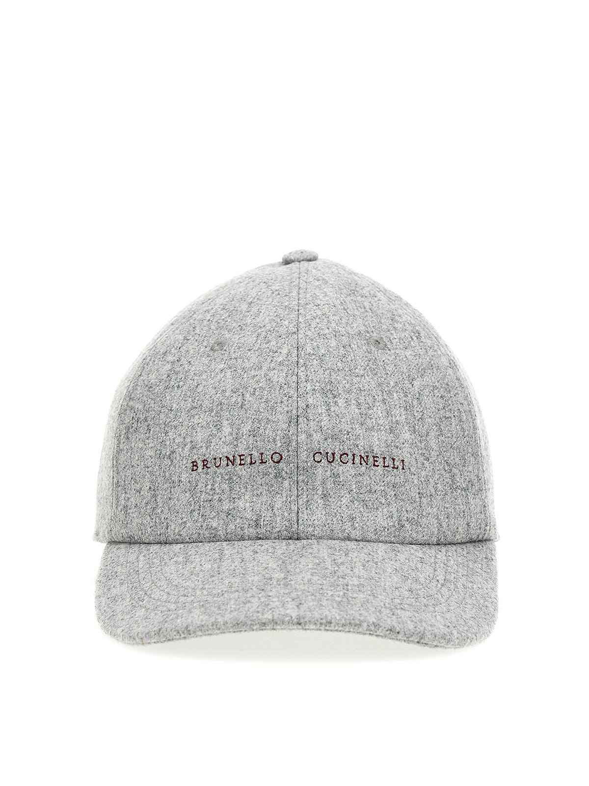 Brunello Cucinelli Logo Embroidery Cap In Grey
