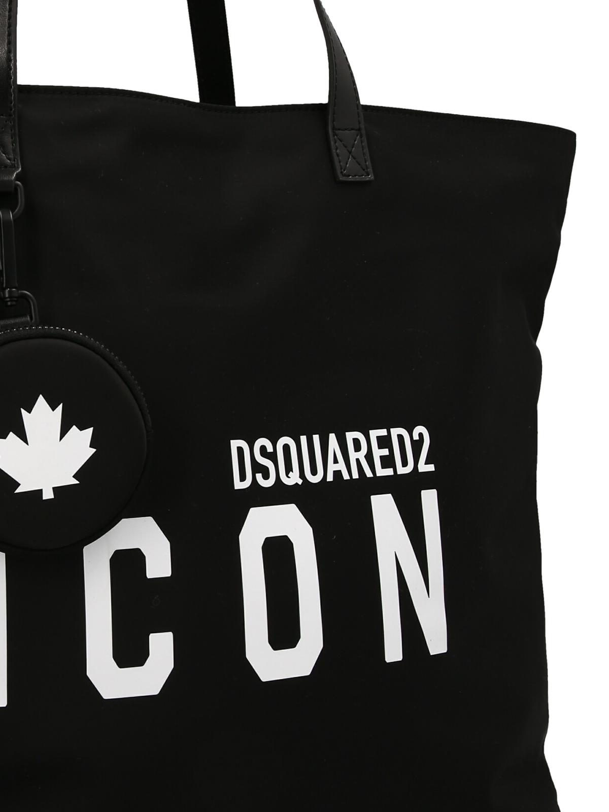 Shop Dsquared2 Logo Print Nylon Shopping Bag In Negro