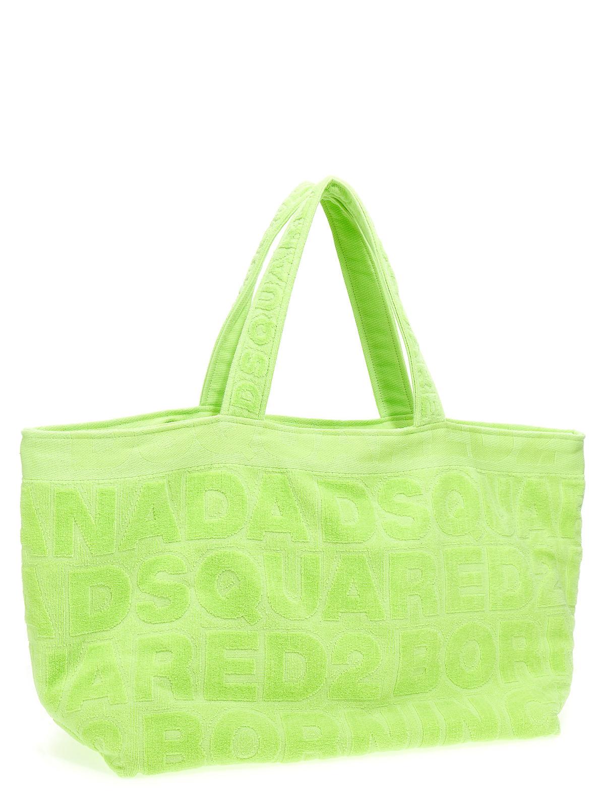 Shop Dsquared2 Terry Cloth Shopping Bag In Green