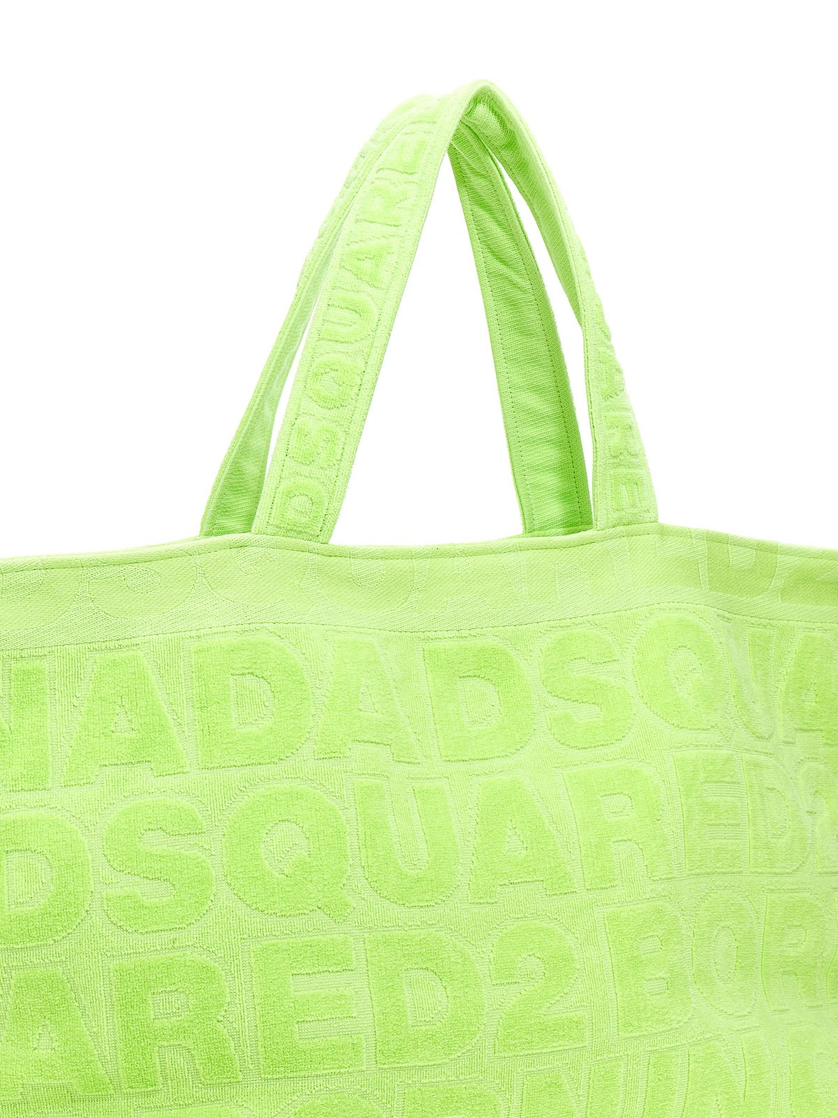 Shop Dsquared2 Terry Cloth Shopping Bag In Green