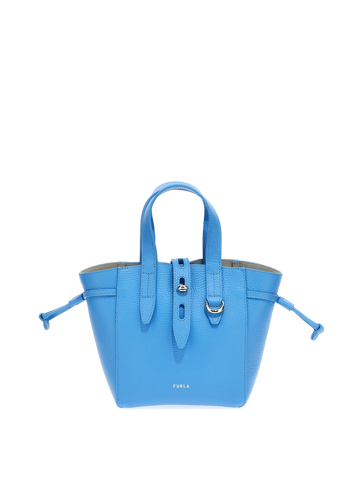 Shop Furla Net Handbag In Light Blue