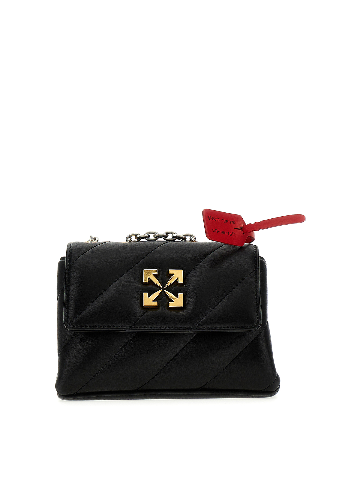 【美品】 OFF-WHITE JACKHAMMER 17 レザーショルダーバッグ OFF-WHITE Jackhammer-17 Shoulder Bag ショルダーバッグ ホワイト