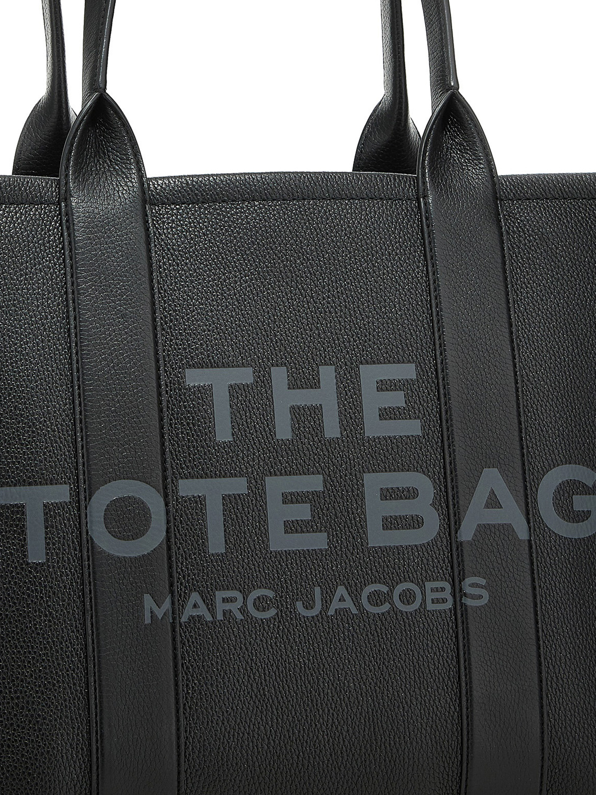 Shop Marc Jacobs Shopping The Leather Large Tote In Black