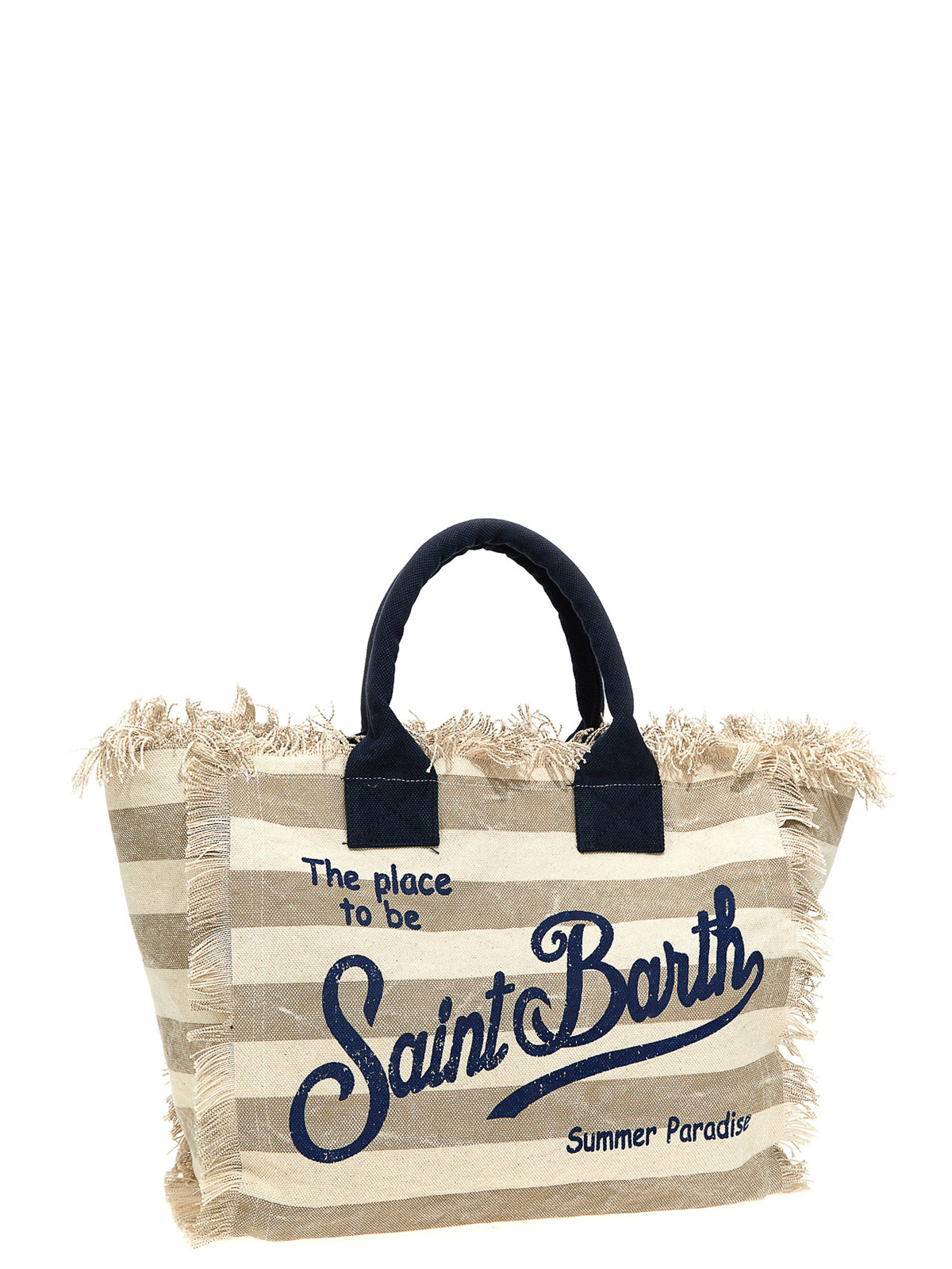 MC2 SAINT BARTH: Vanity shopping bag in canvas with paradise print