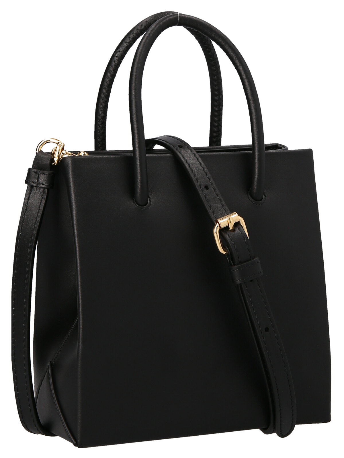 Shop Moschino Mini Logo Handbag In Black