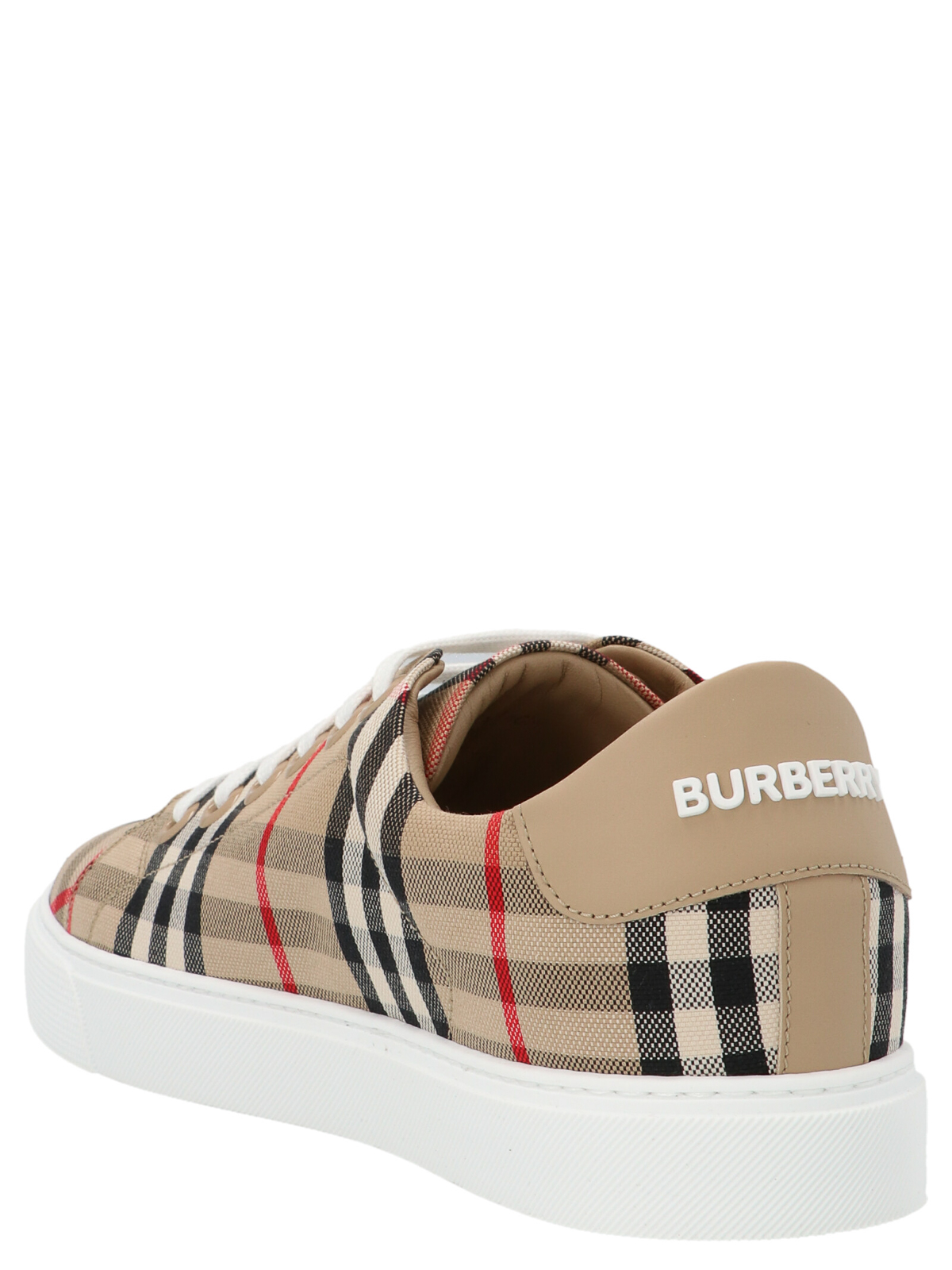 Shop Burberry Newalbridge Sneakers In Beige