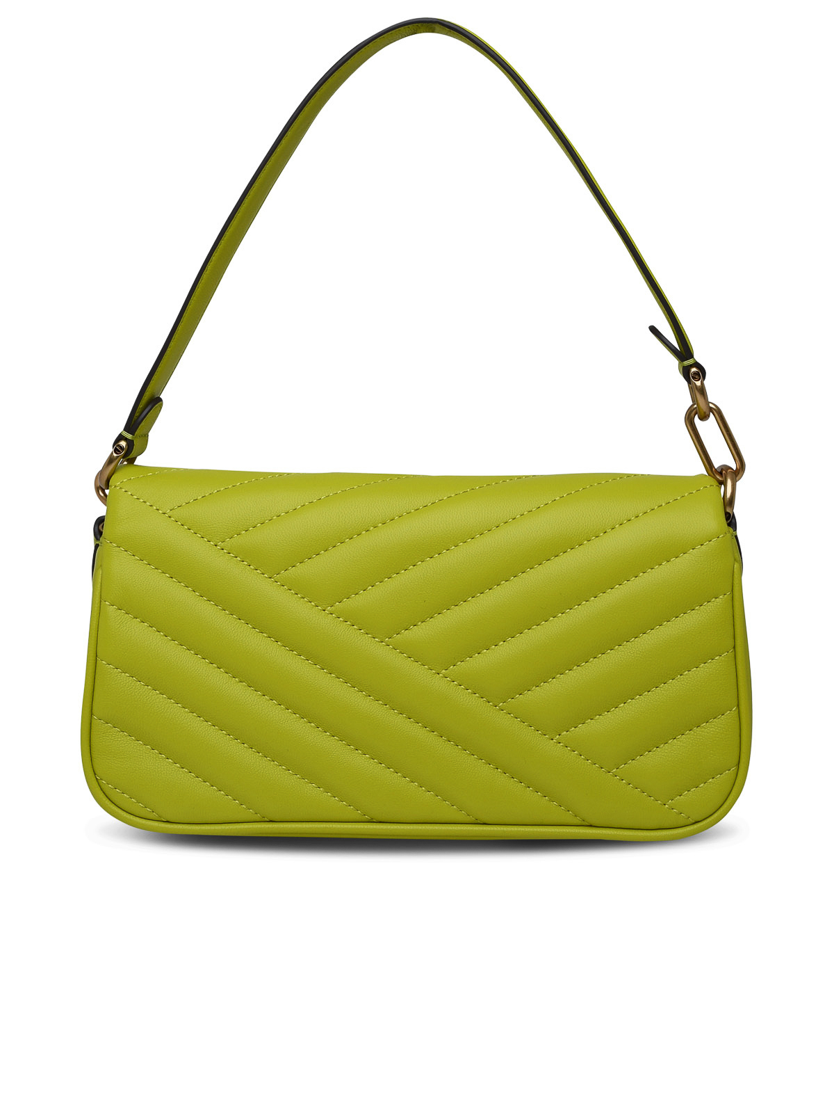 Shop Tory Burch Small Kira Bag In Lime Leather In Yellow