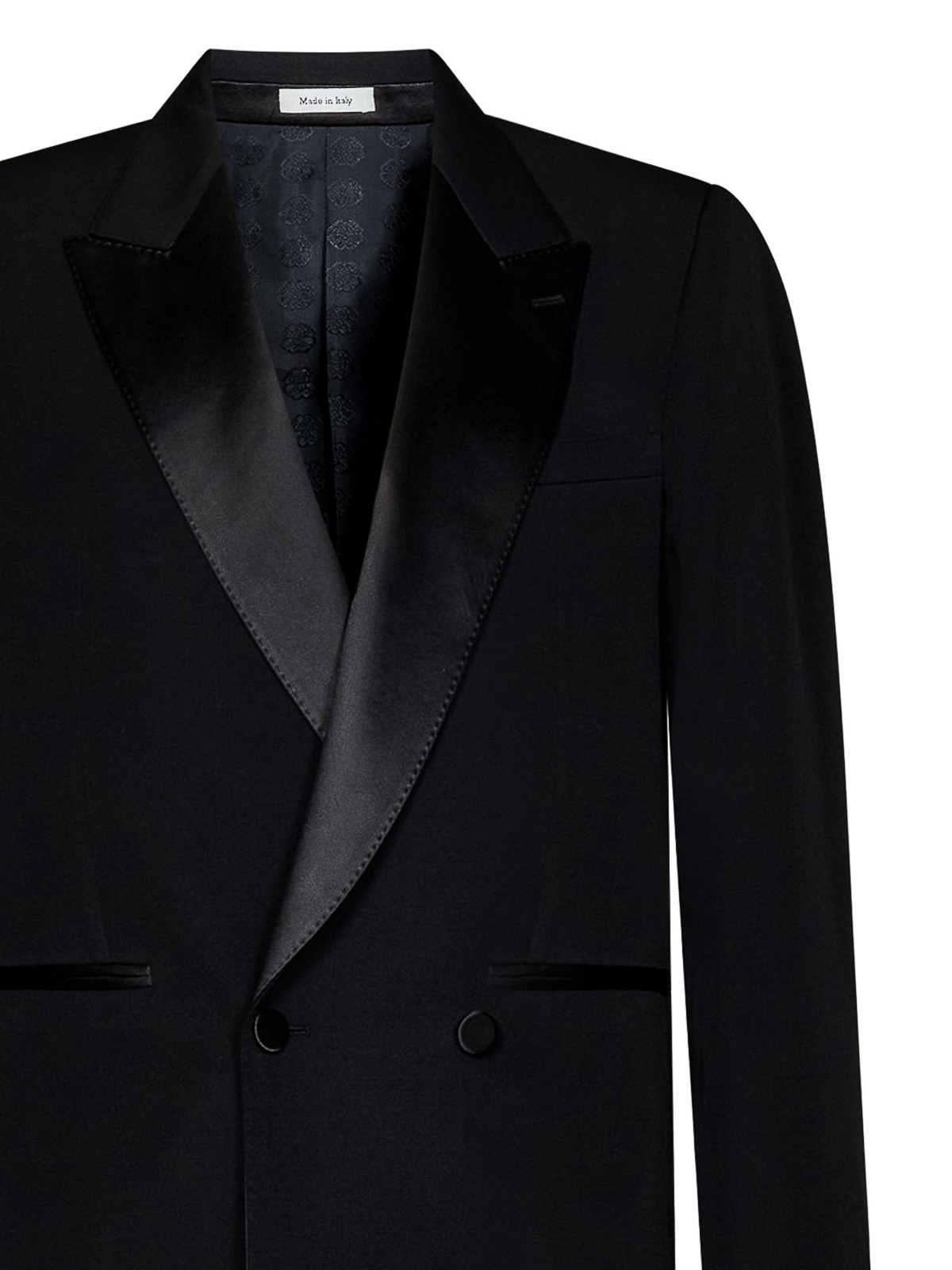Shop Alexander Mcqueen Double-breasted Tuxedo Blazer In Negro