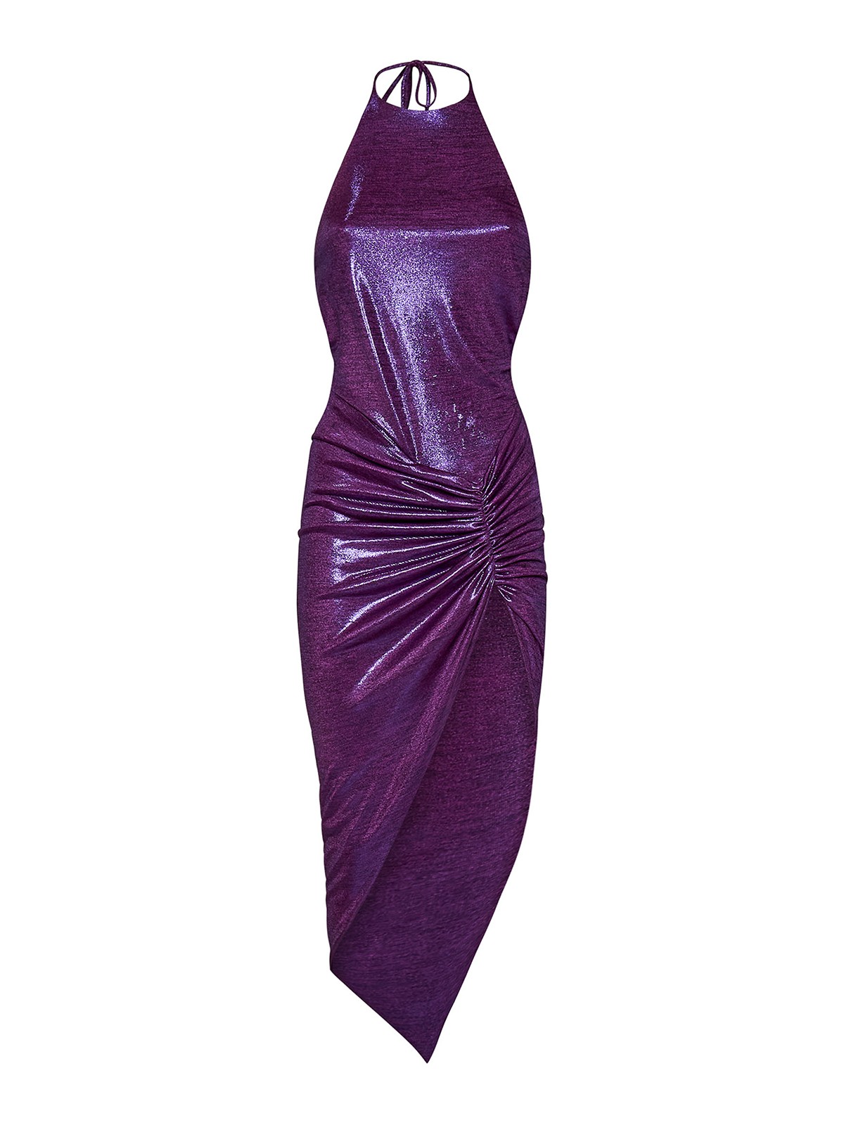 silk a line dresses Alaïa Asymmetrical midi dress Bordeaux - Women main image 0