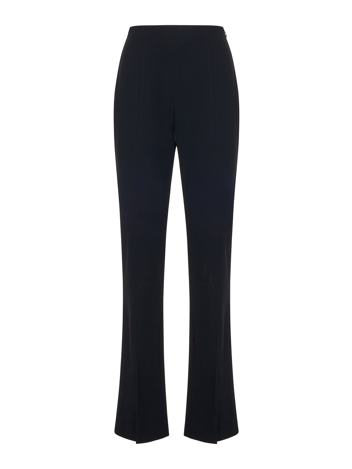 AMEN HIGH-WAISTED BLACK CREPE TROUSERS