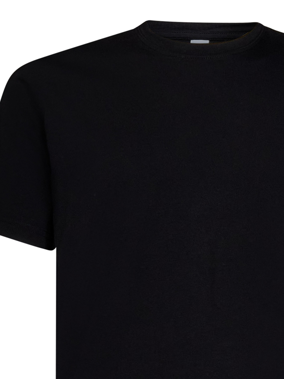 Shop Aspesi Black Cotton Crewneck T-shirt