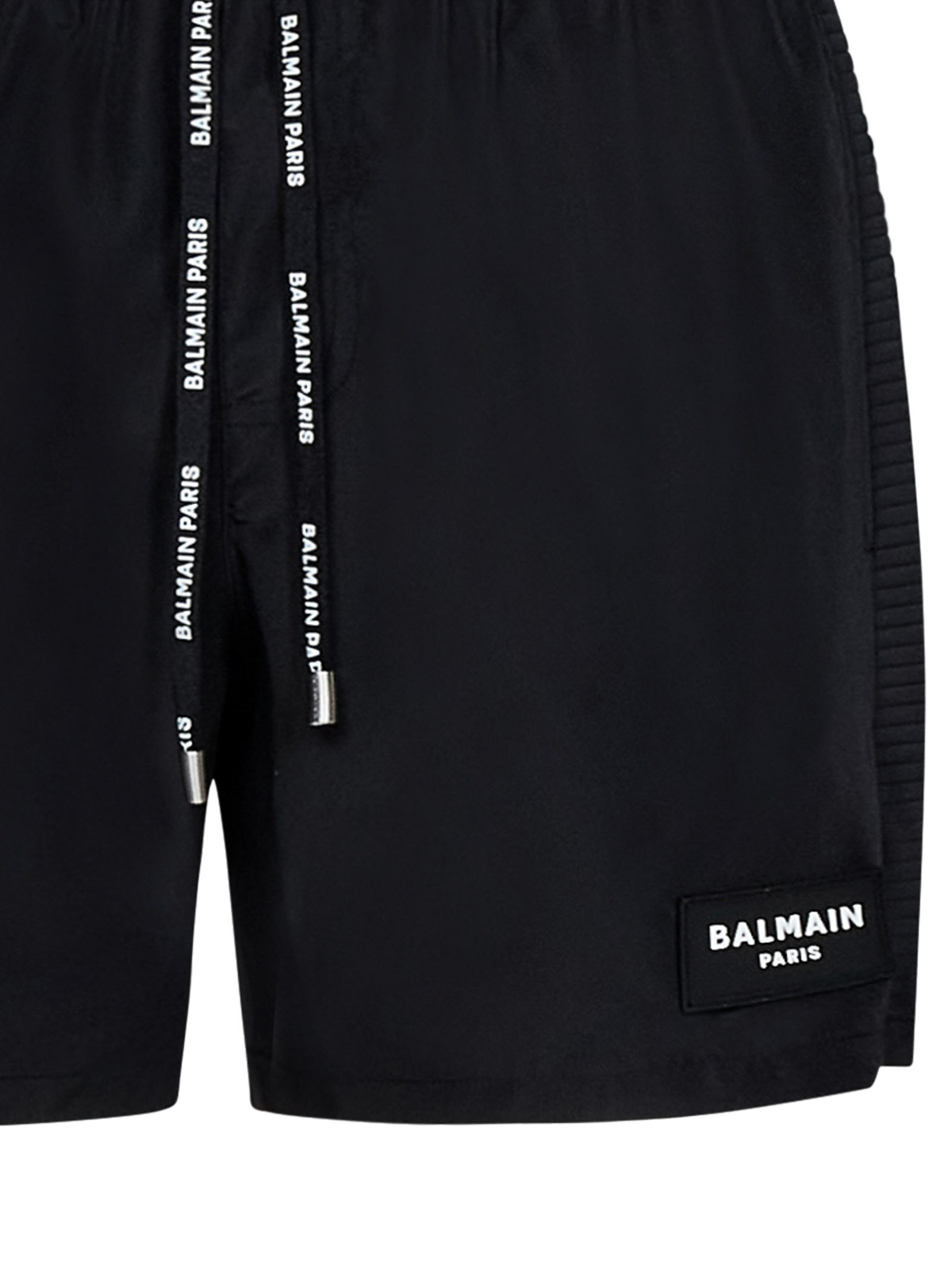 Swim Trunks Short Balmain Homme Balmain Black Nylon Swim Shorts