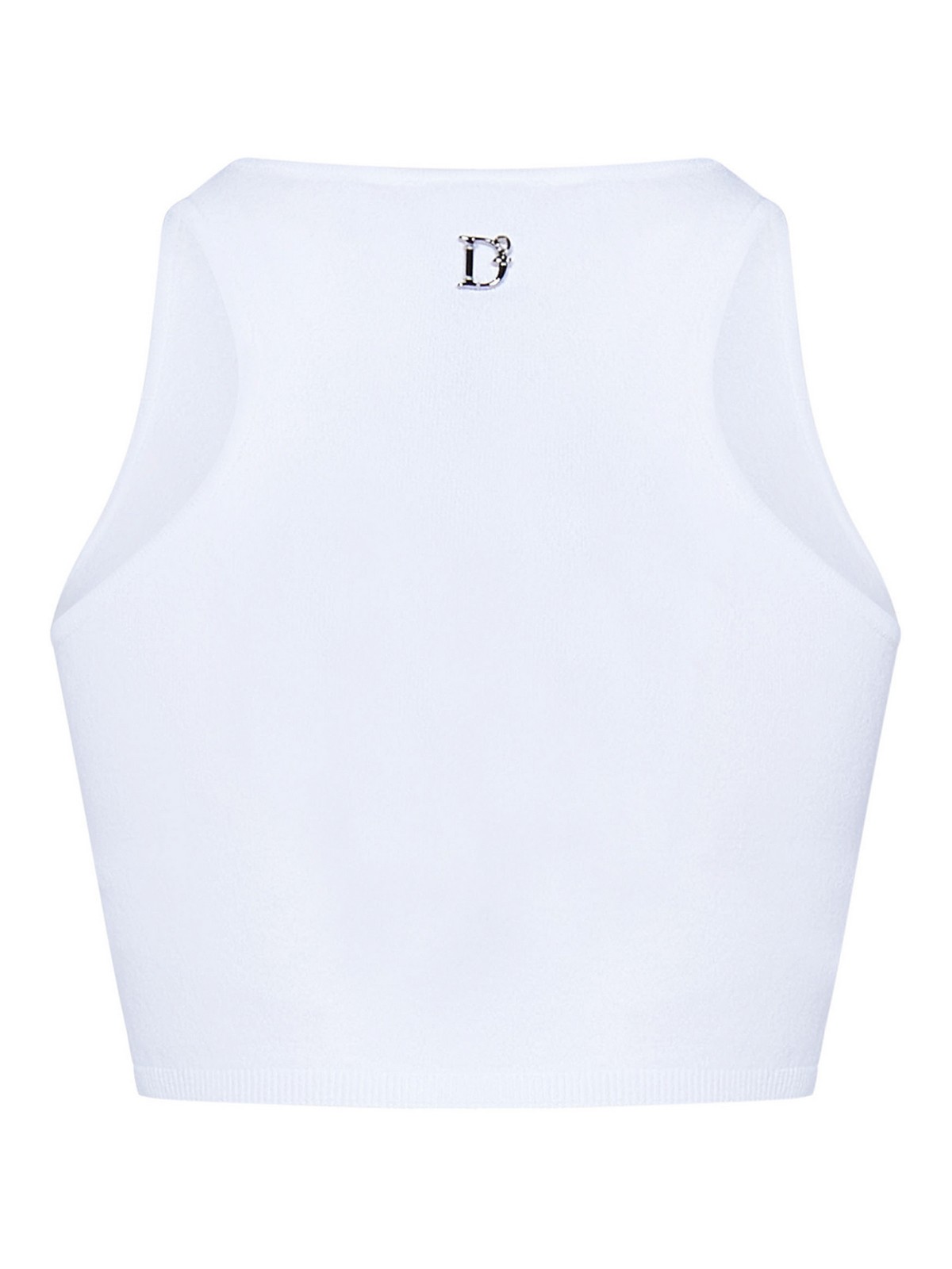 Shop Dsquared2 White Cropped Top