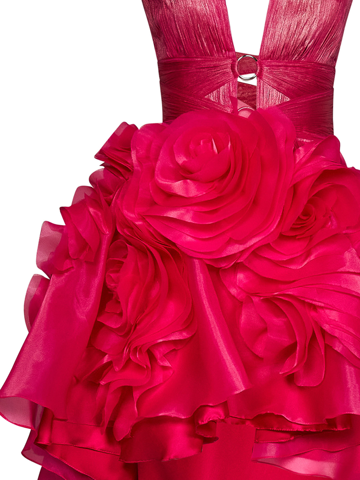 Iris Serban silk chiffon dress - Fuchsia|IRS319LEILASAMPLE