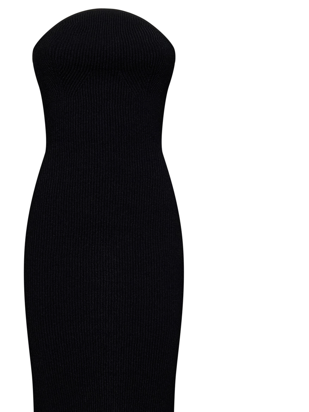 Shop Khaite Black Rib-knit  Matte Viscose Midi Dress In Negro