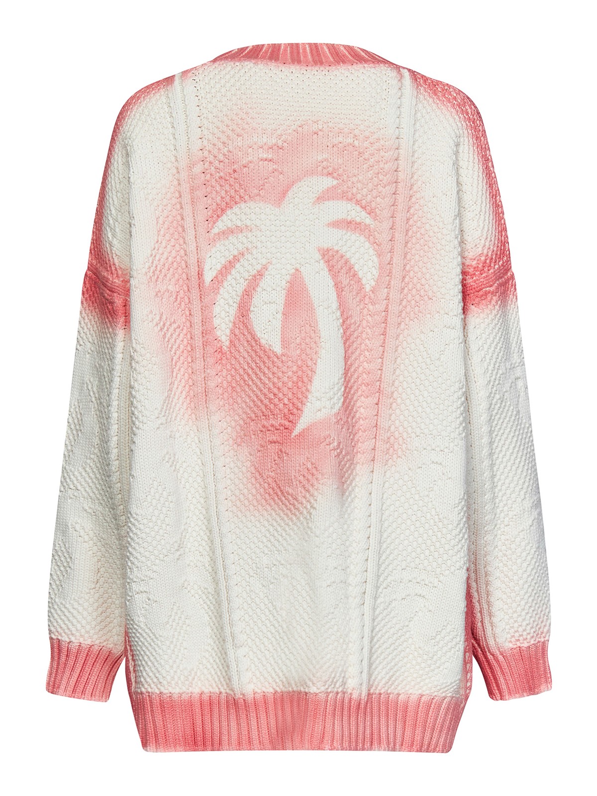 Shop Palm Angels Oversized Cardigan In White