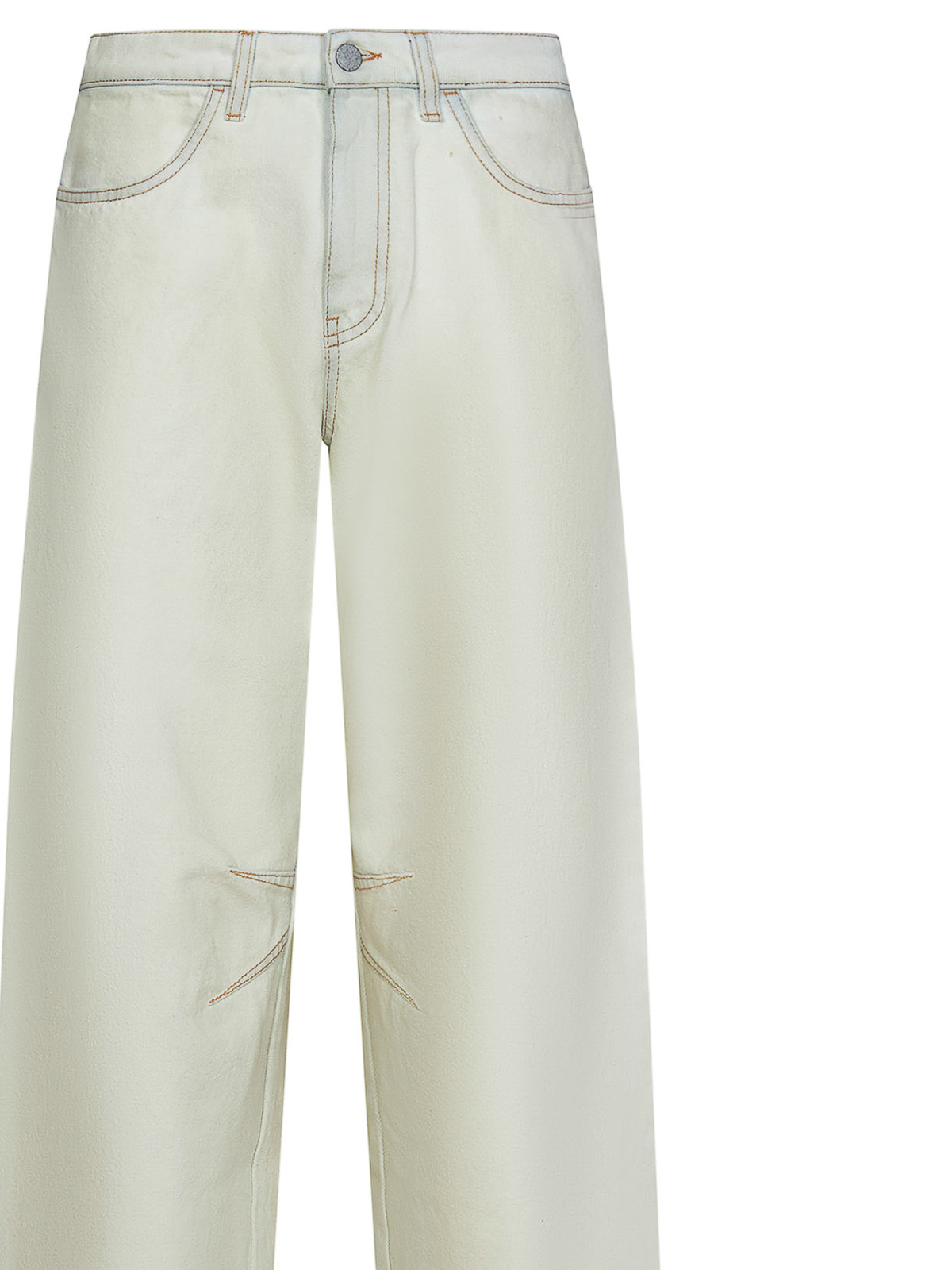 Shop Palm Angels Baggy Jeans In White