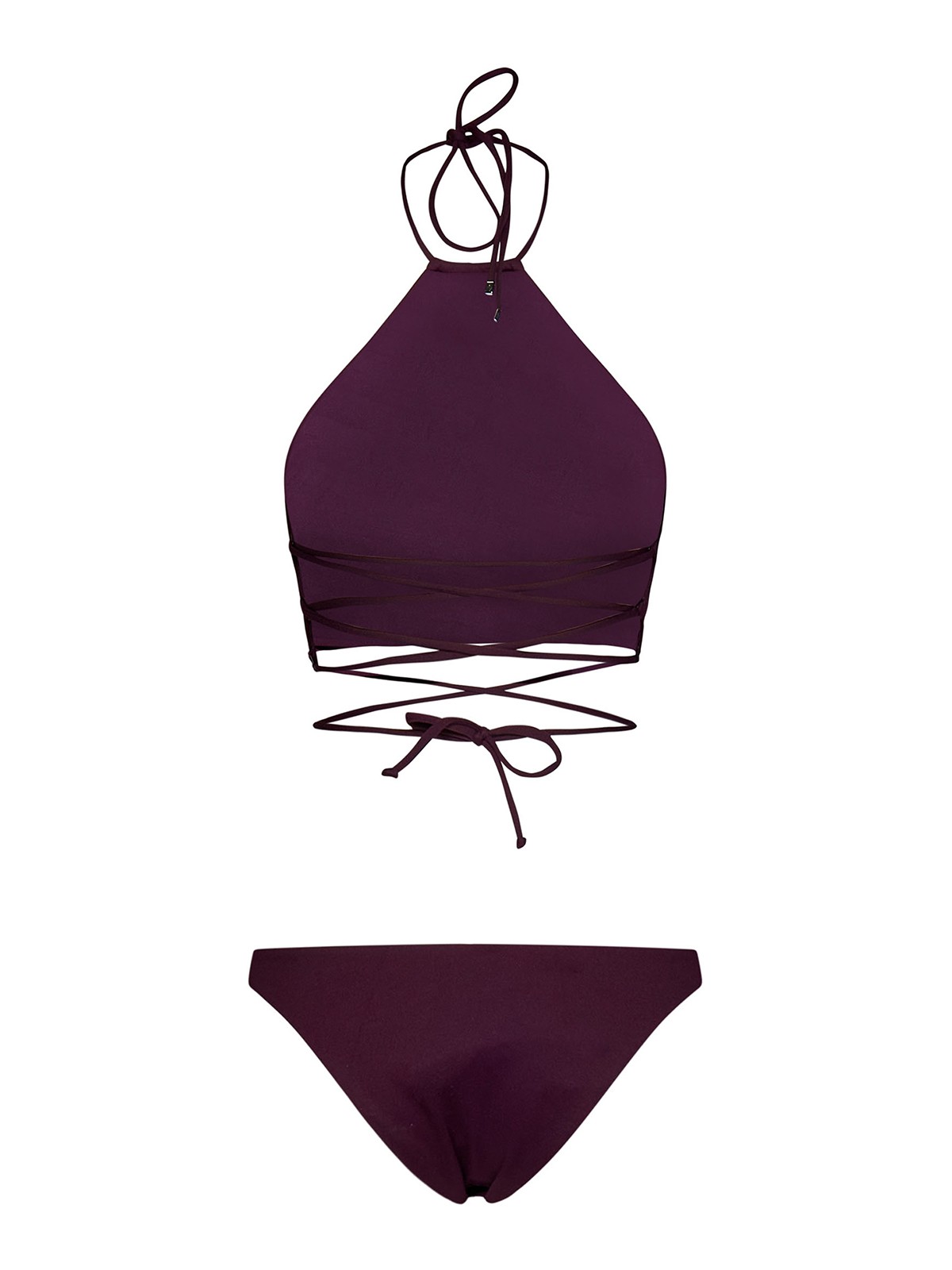 Shop Attico Bikini - Rojo Oscuro In Púrpura Oscuro