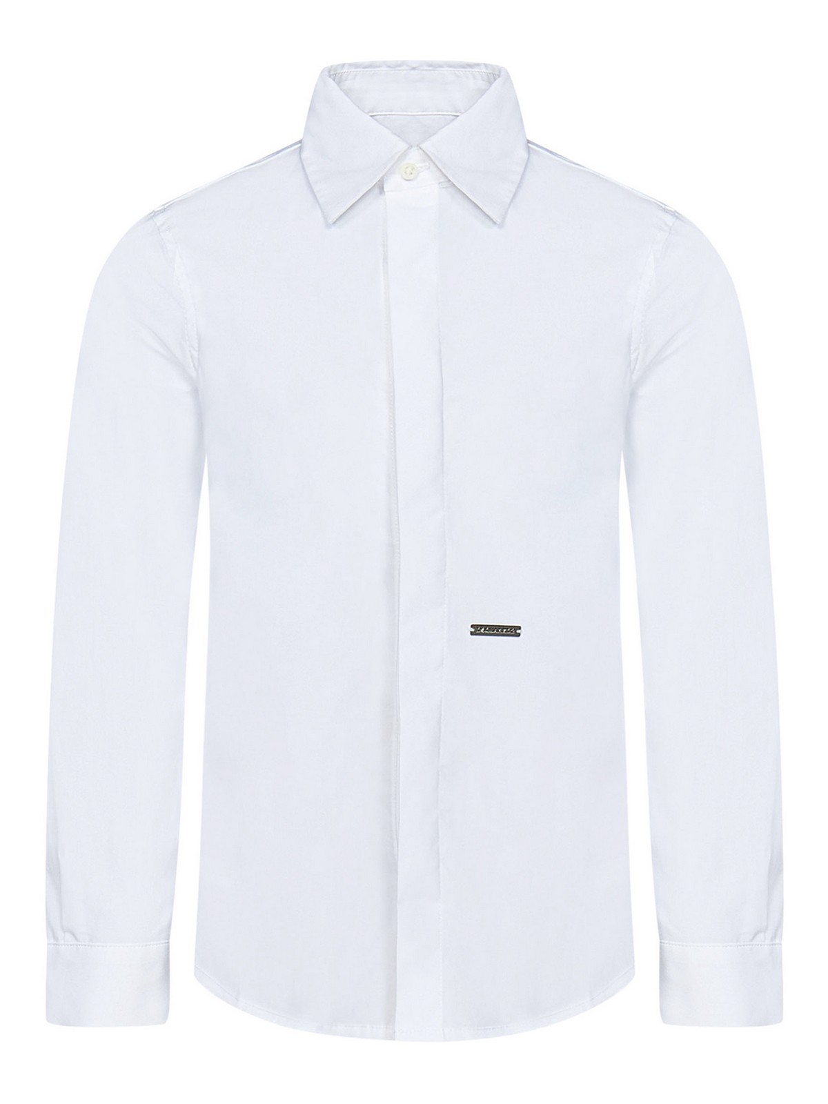 Dsquared2 Kids' White Cotton Shirt For Boys