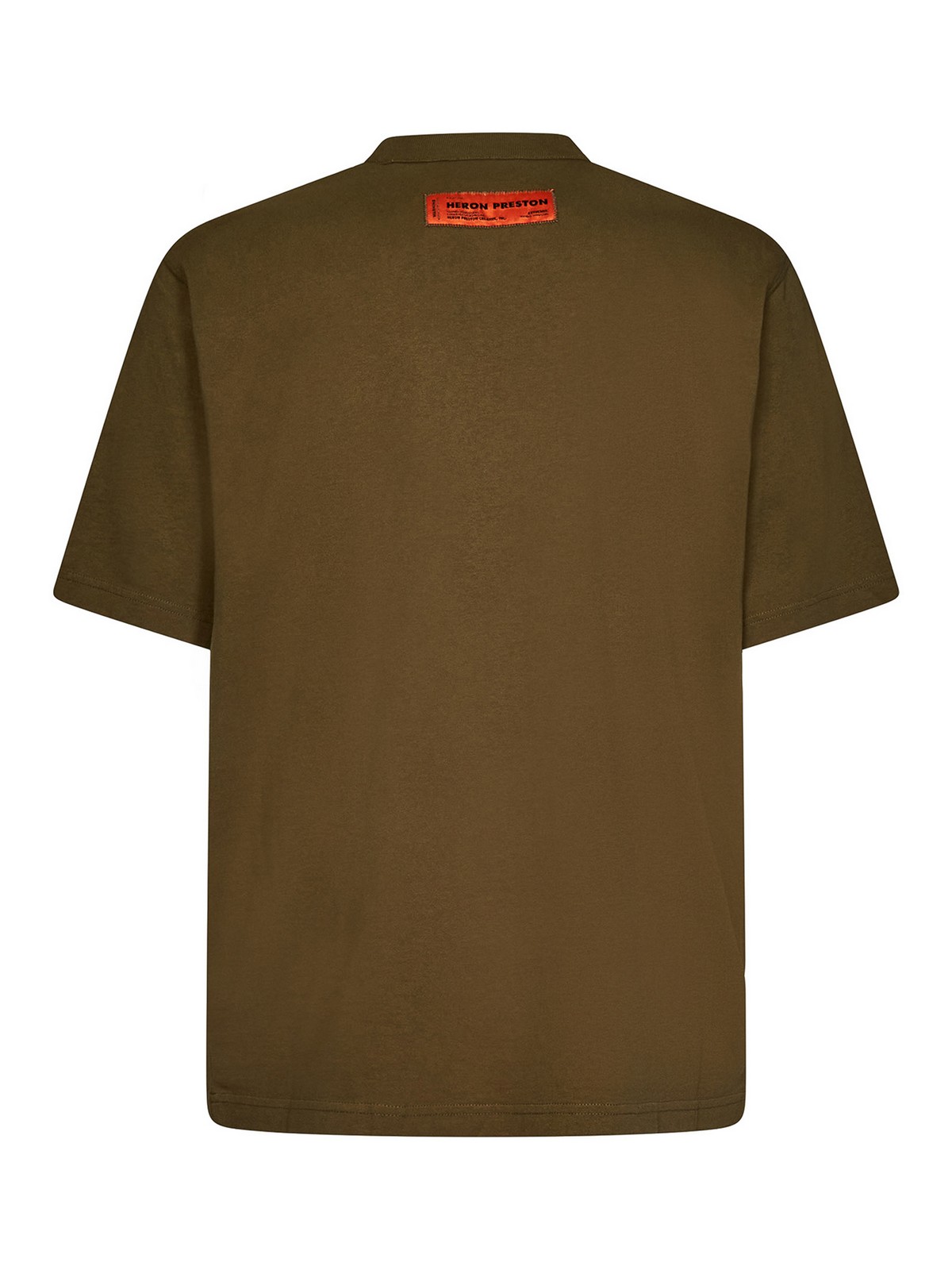 Heron Preston Olive green cotton jersey crewneck t-shirt