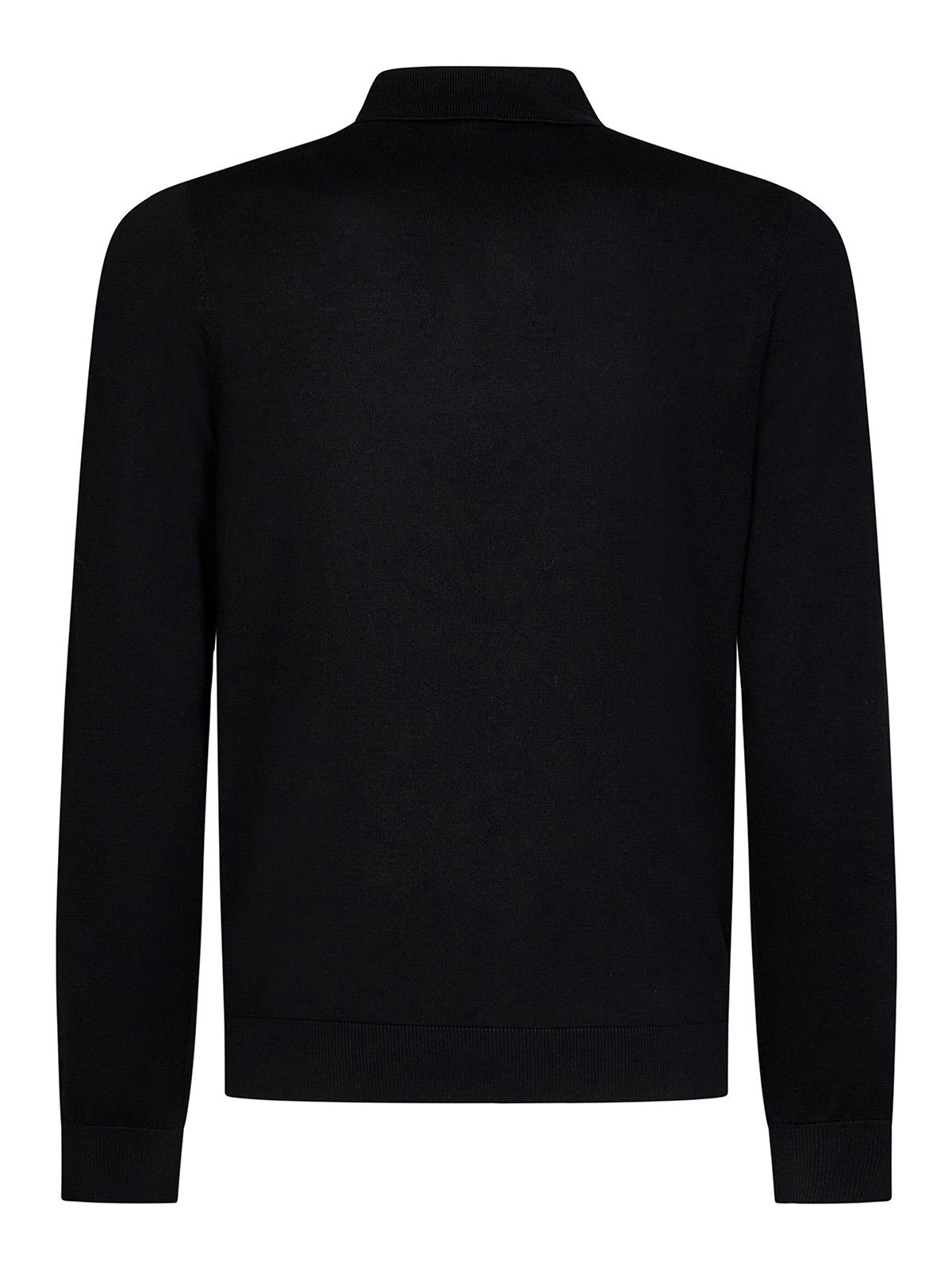 Shop Malo Long-sleeved Black Pla In Negro
