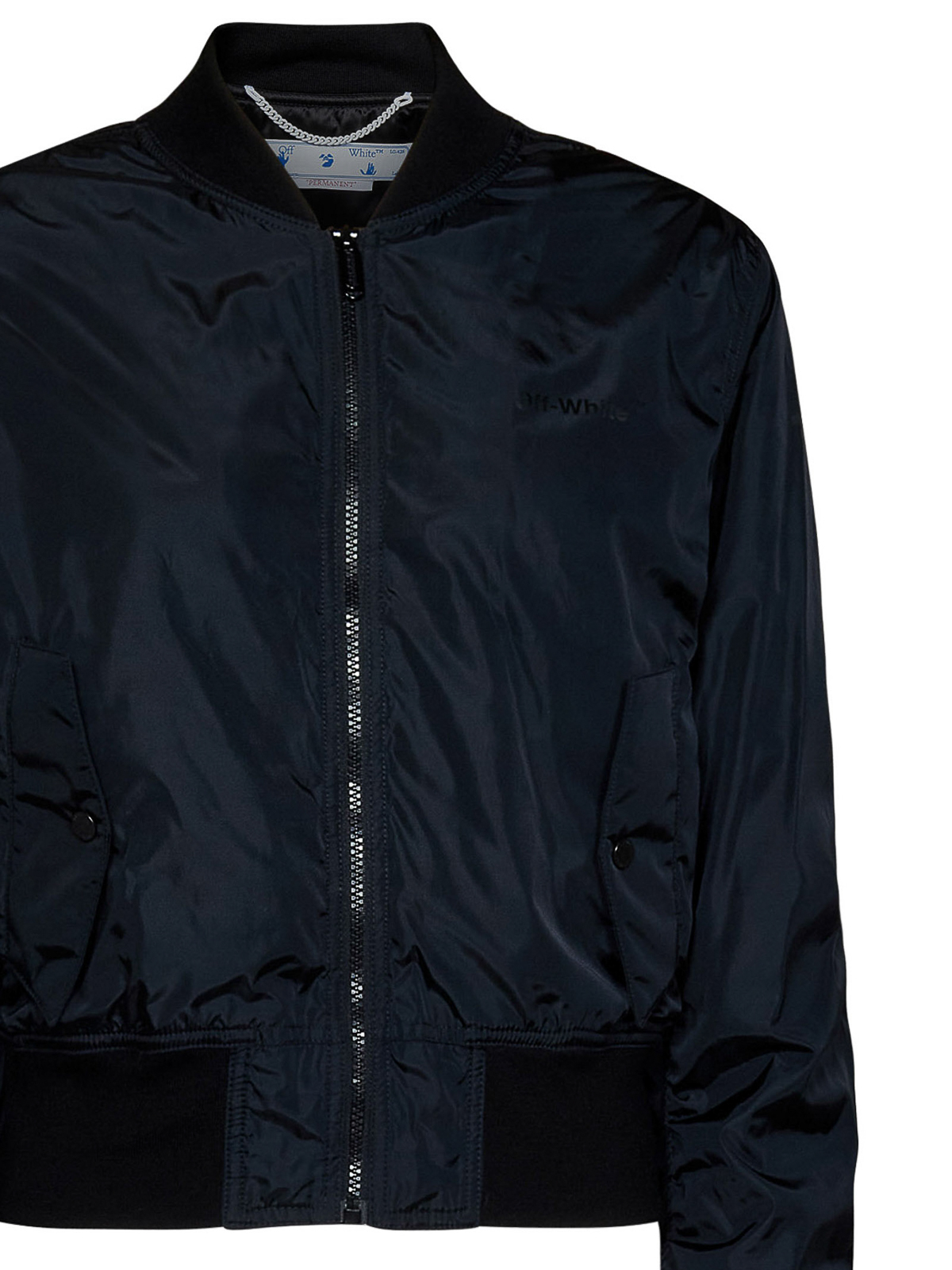 Shop Off-white Black Nylon Padded Bomber Jacket