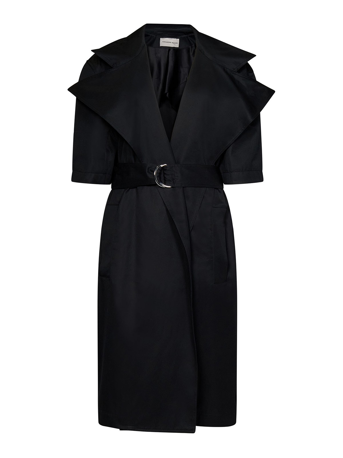 コート ALEXANDRE VAUTHIER Black Wool Blend Coat Alexander Vauthier Black Wool Blend Coat – LOZURI®