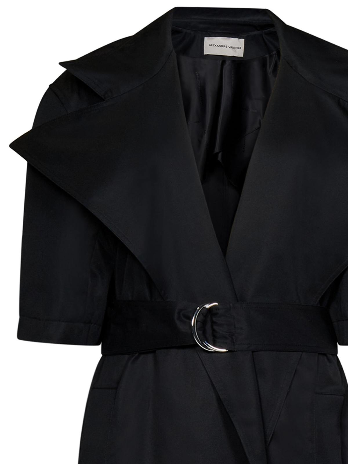 コート ALEXANDRE VAUTHIER Black Wool Blend Coat Alexander Vauthier Black Wool Blend Coat – LOZURI®