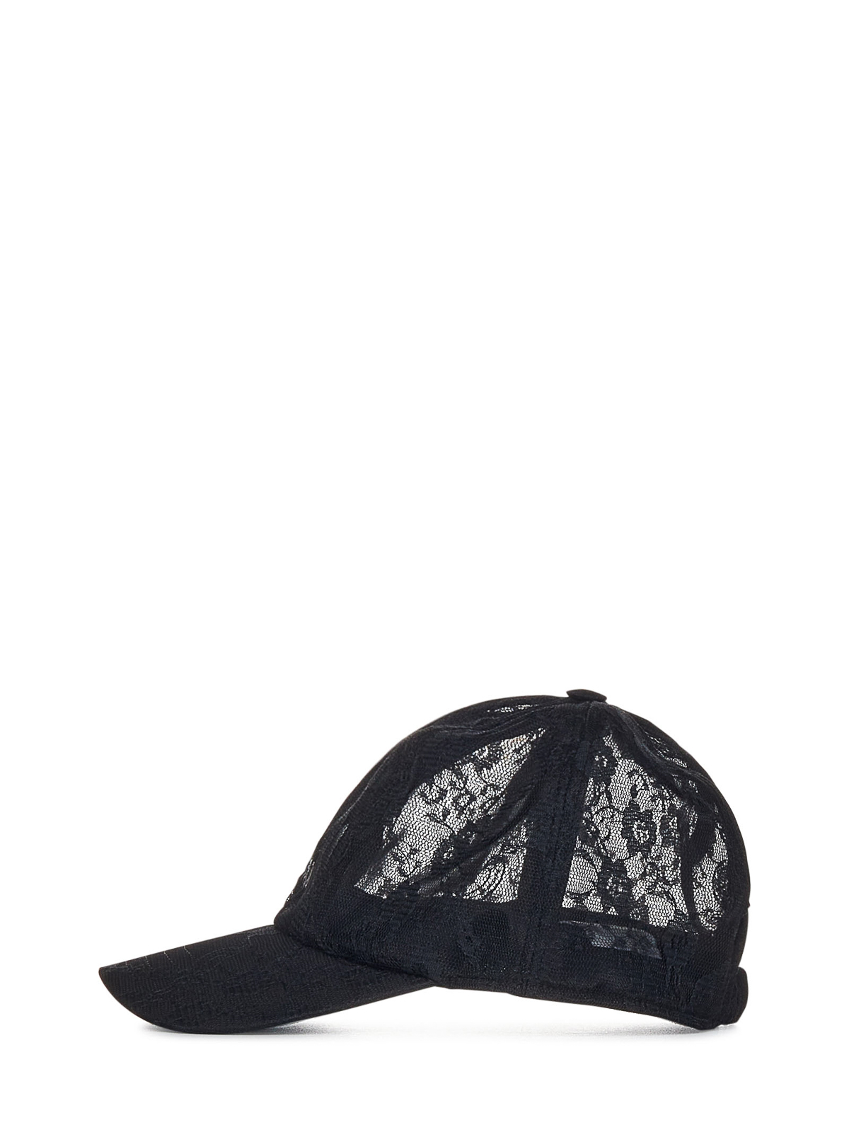 M.S.G.M. Black transparent floral lace baseball cap