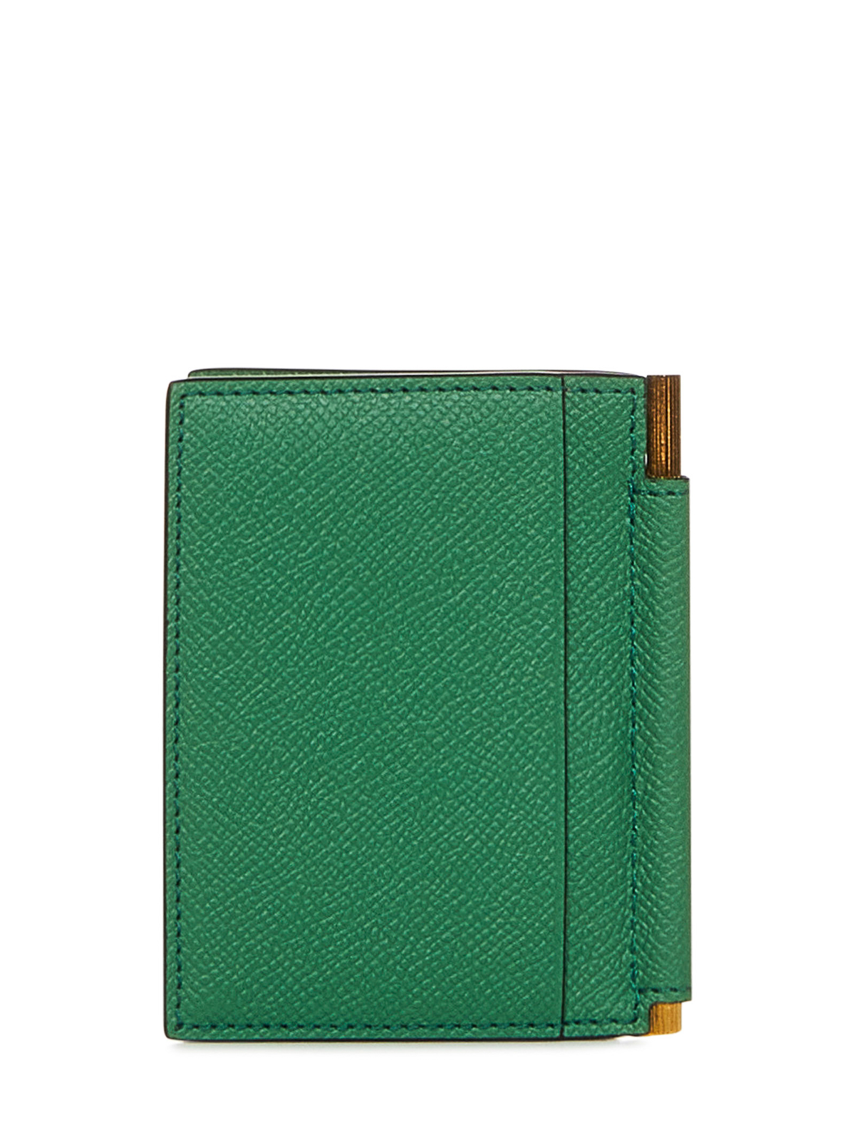 TOM FORD Green Leather Card Holder