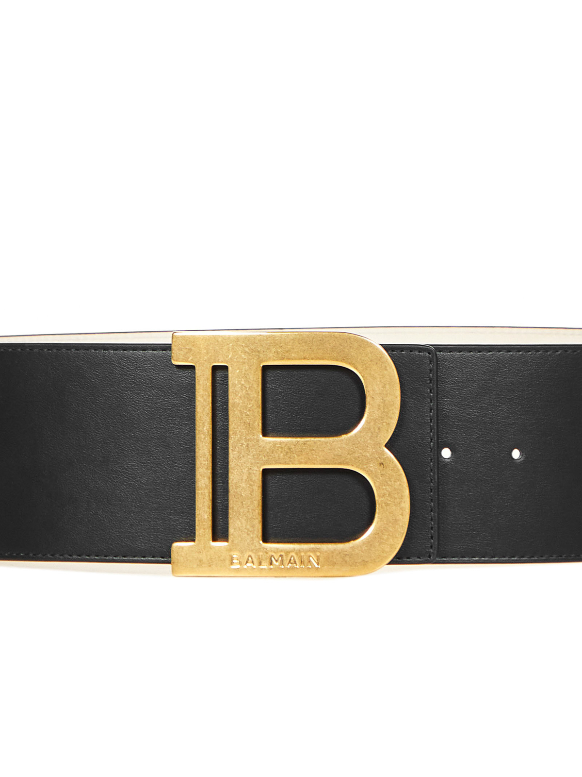 B Belt Leather Belt in Black - Balmain
