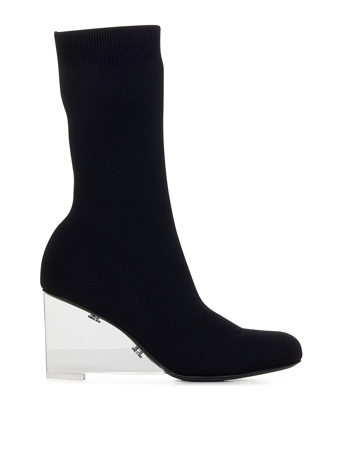 Ankle boots Alexander Mcqueen - Black compact stretch knit ankle boots ...
