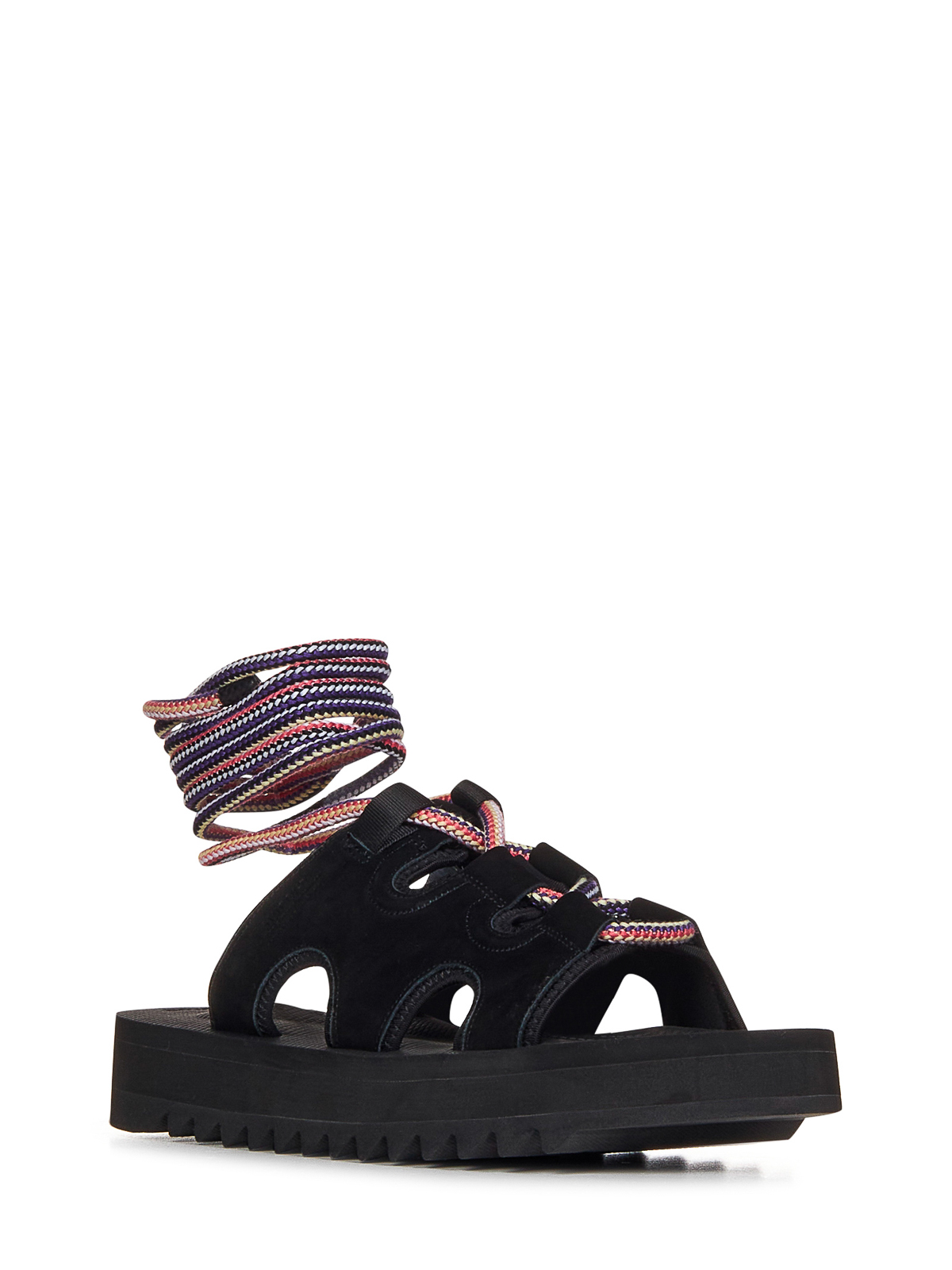 Shop Suicoke Black Suede Sandals